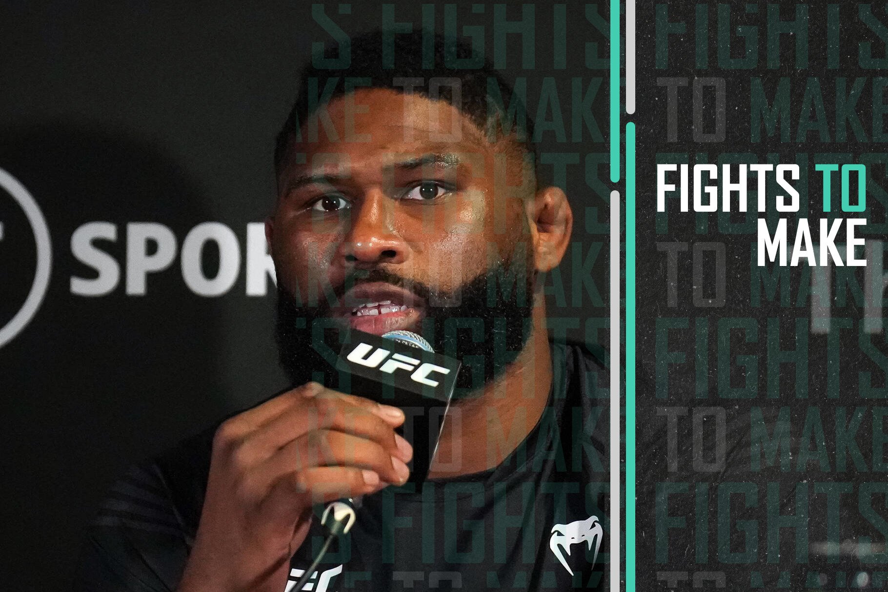 Curtis Blaydes speaks to the media ahead of his bout with Sergei Pavlovich.