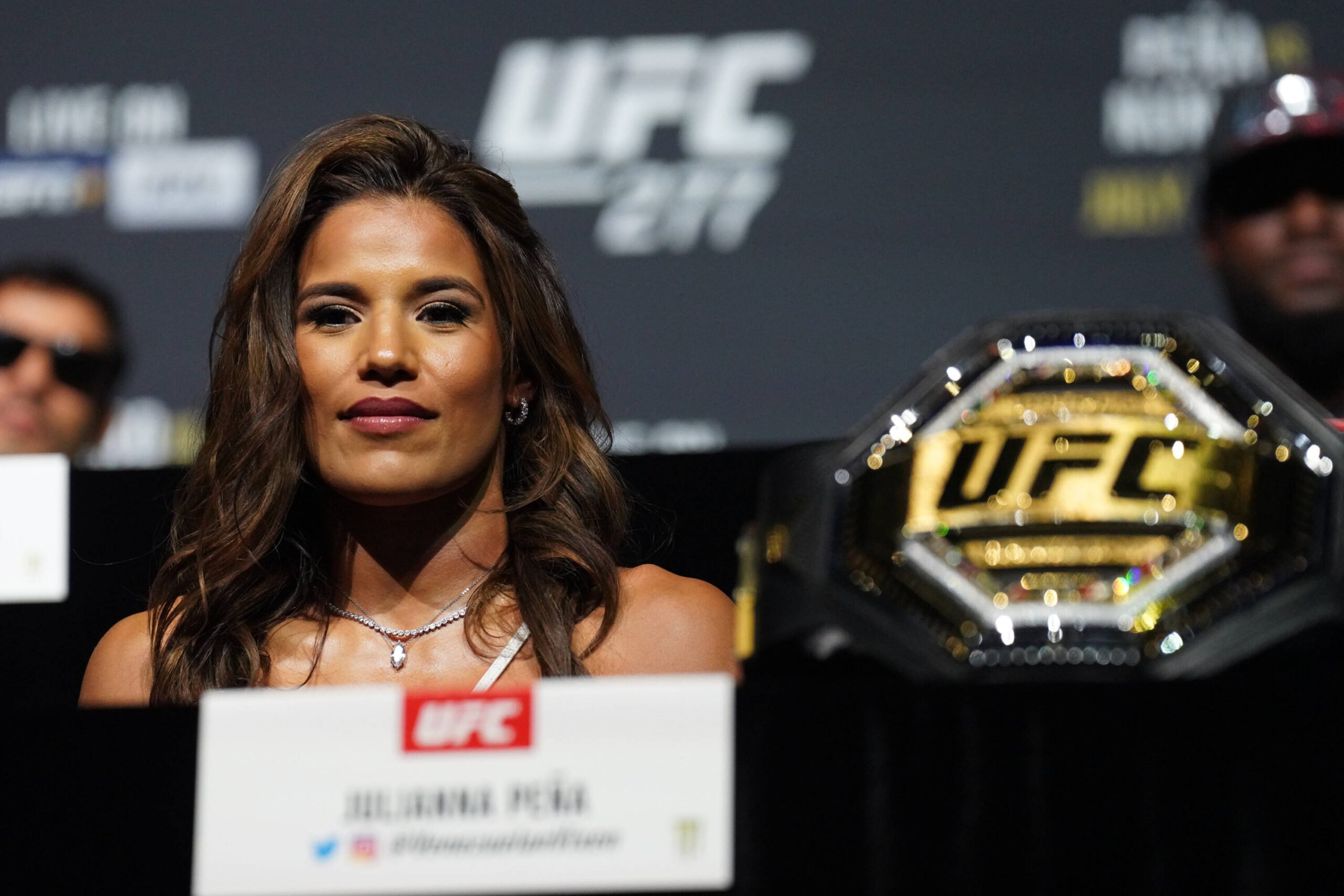 Julianna Peña at the pre-fight press conference for UFC 277. Credit: IMAGO/Photographer Louis Grasse.