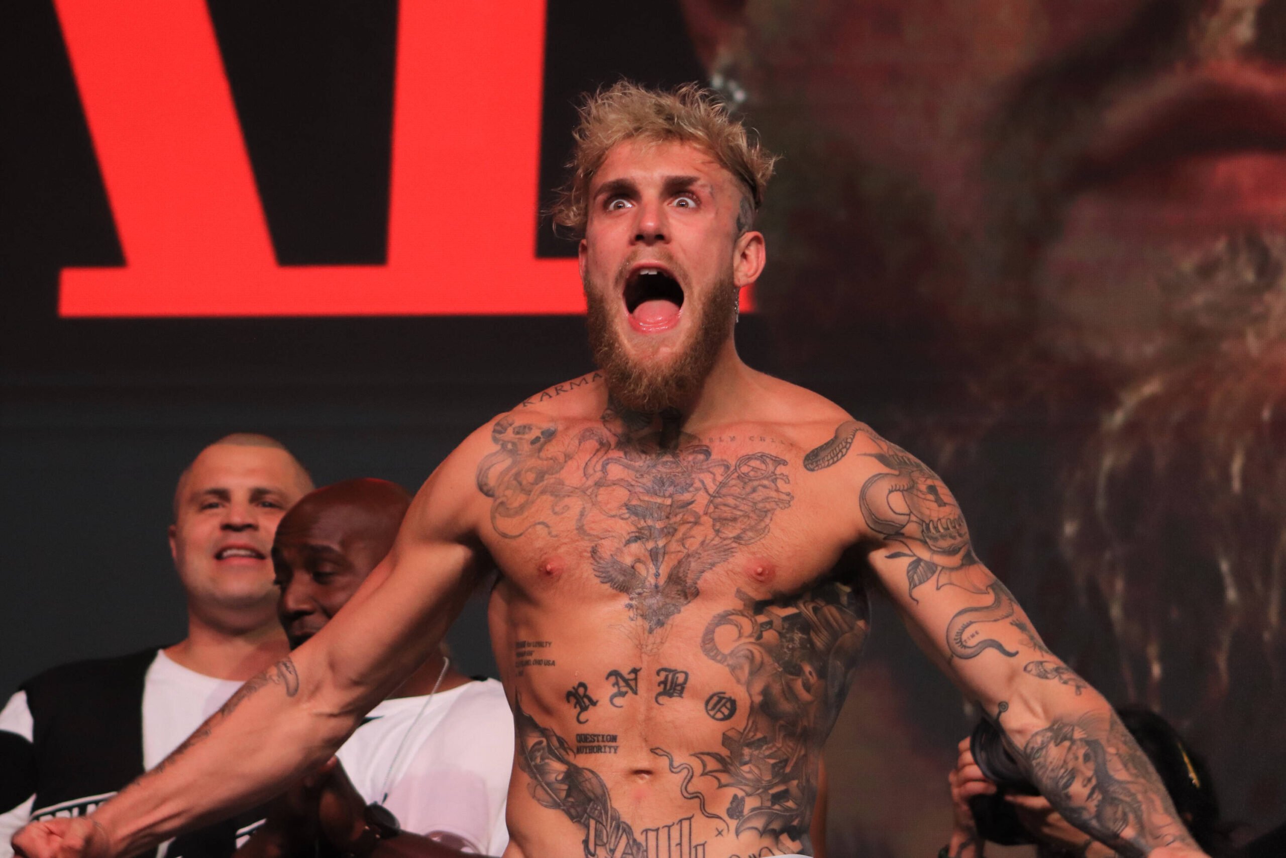 Jake Paul ahead of his fight with Anderson Silva in Oct. 2022.