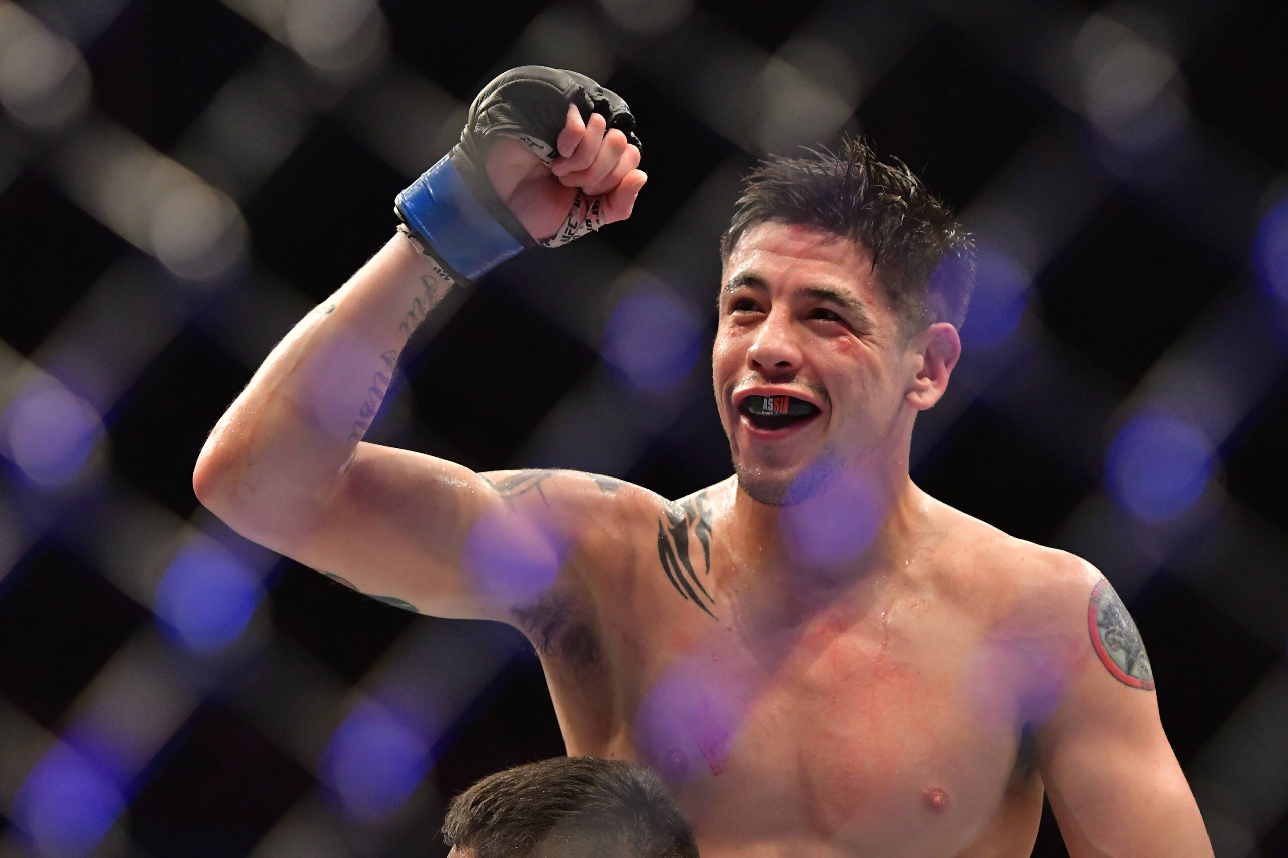 Brandon Moreno after finishing Deiveson Figueiredo at UFC 283 in Jan. 2023.