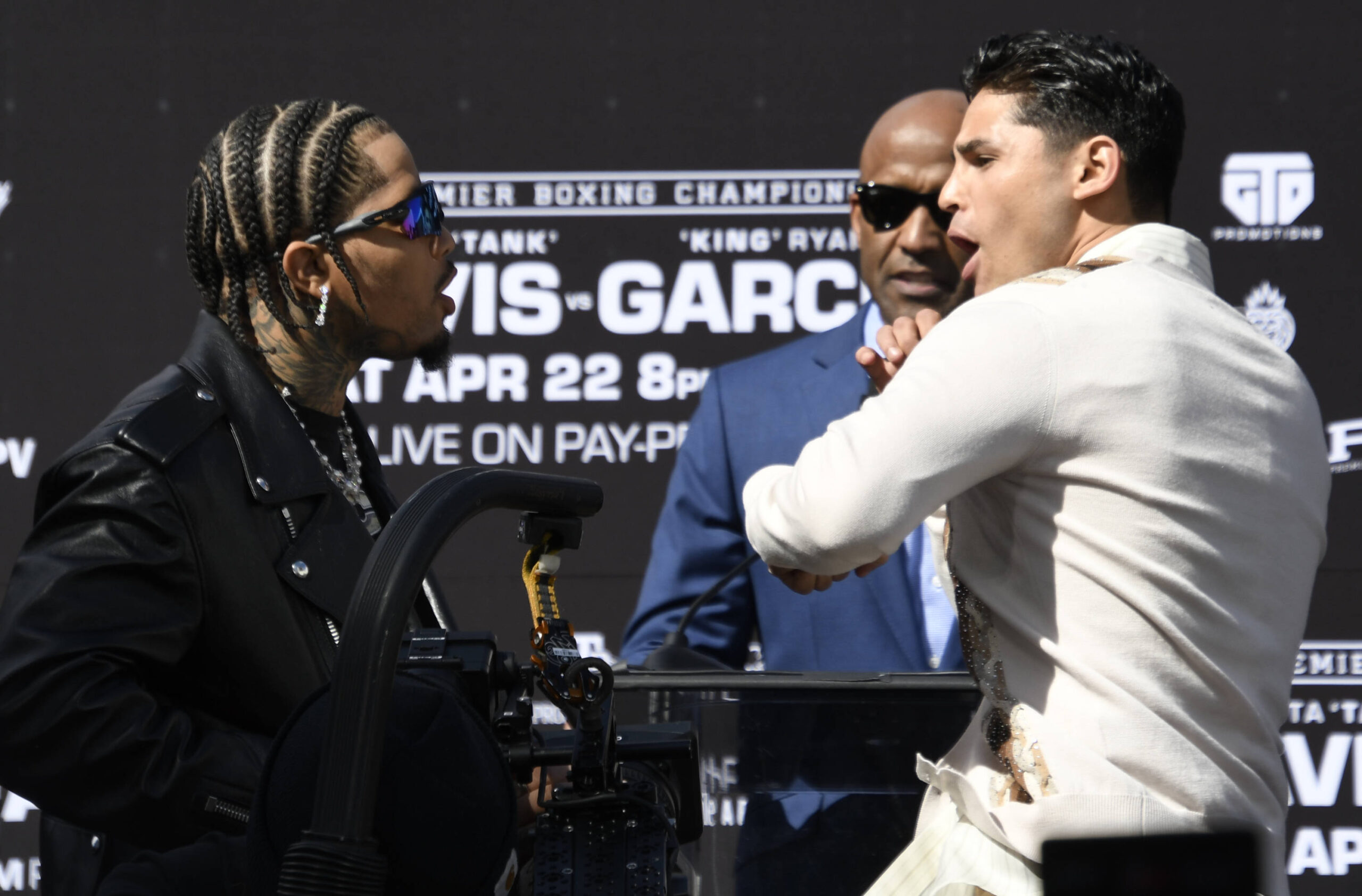 Ryan Garcia and Gervonta Davis face off at the final press conference.