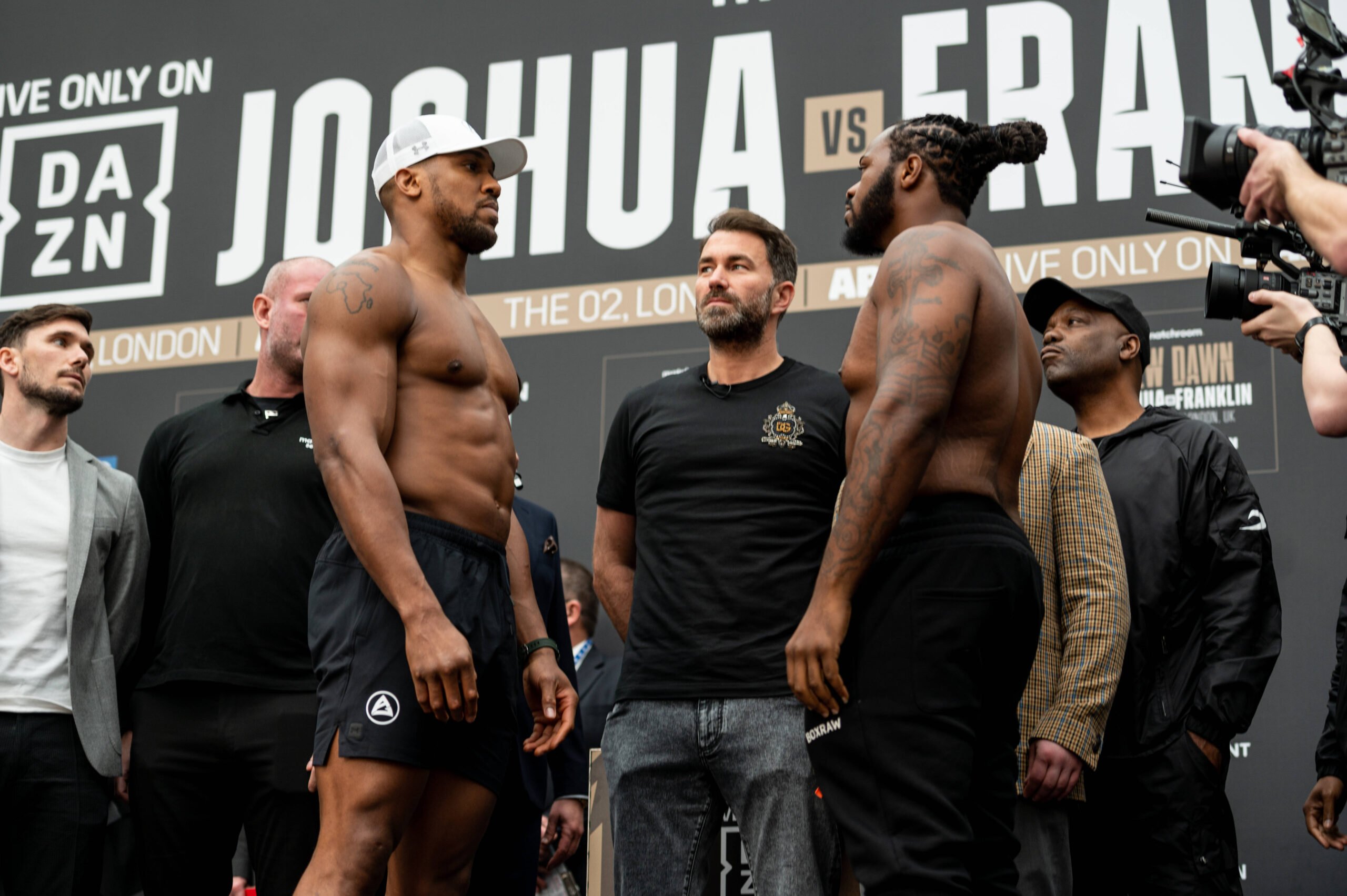 Anthony Joshua faces off against Jermaine Franklin.