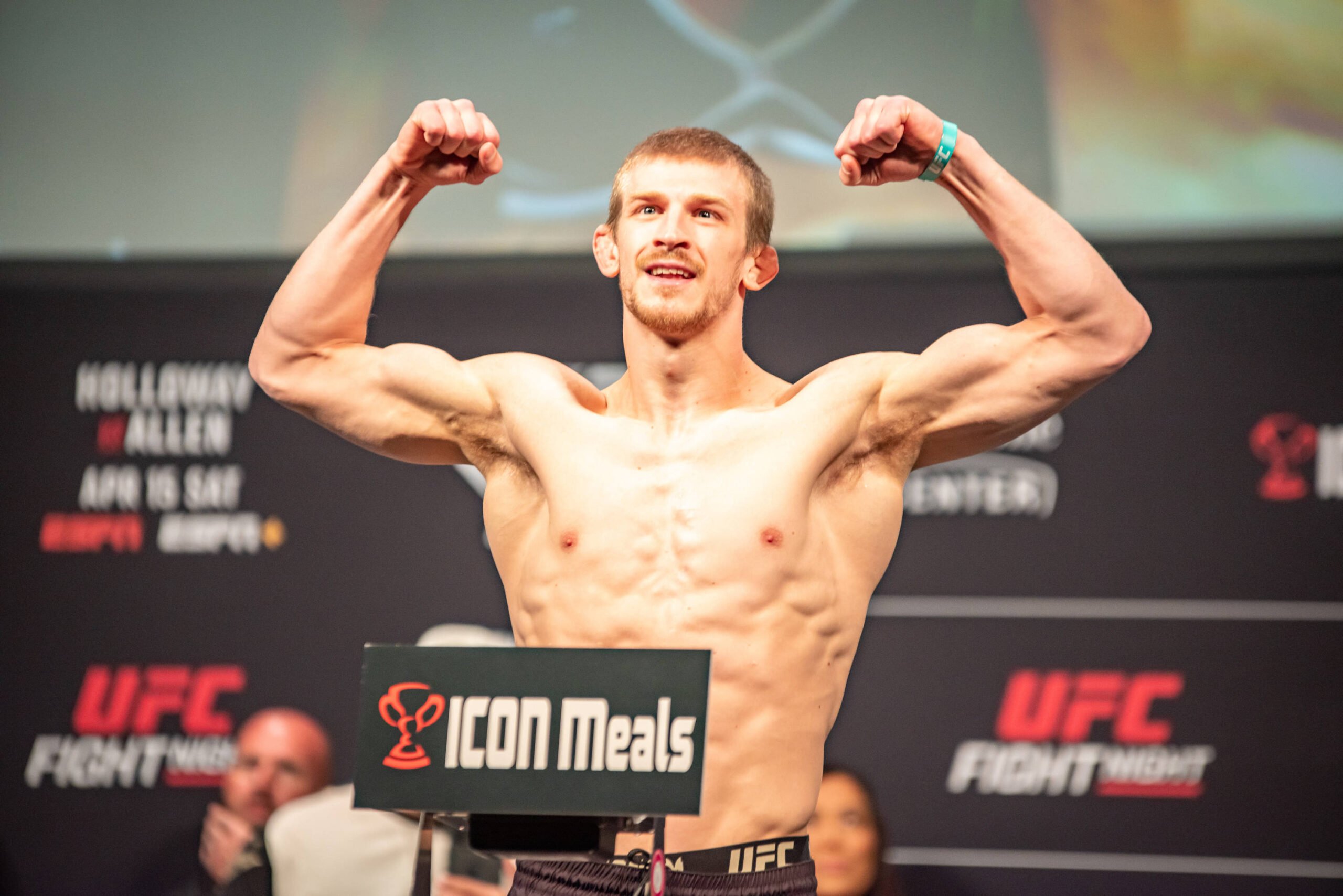Arnold Allen during weigh-ins for UFC Kansas City.