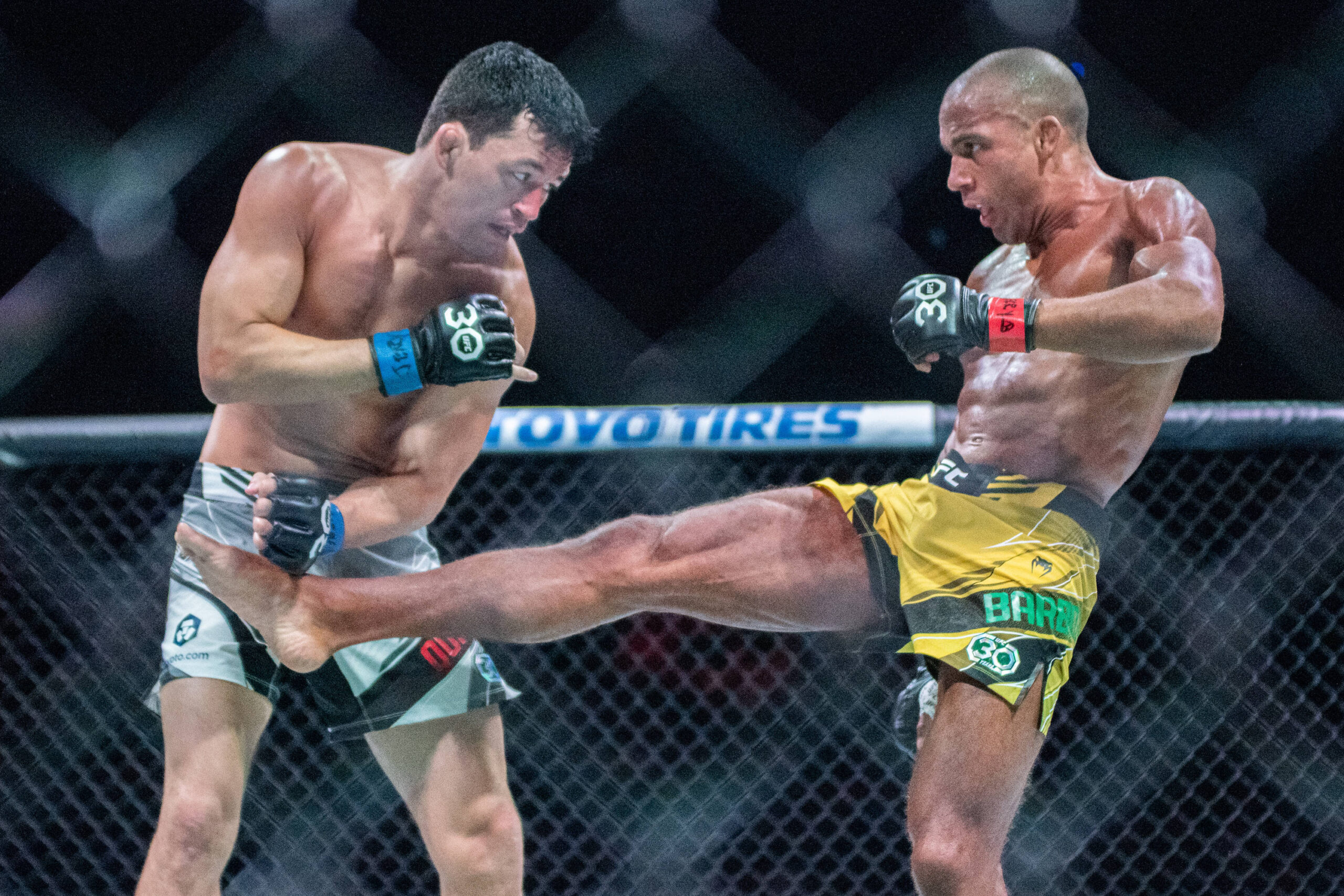 Edson Barboza kicks Billy Quarantillo at UFC Fight Night: Holloway vs. Allen