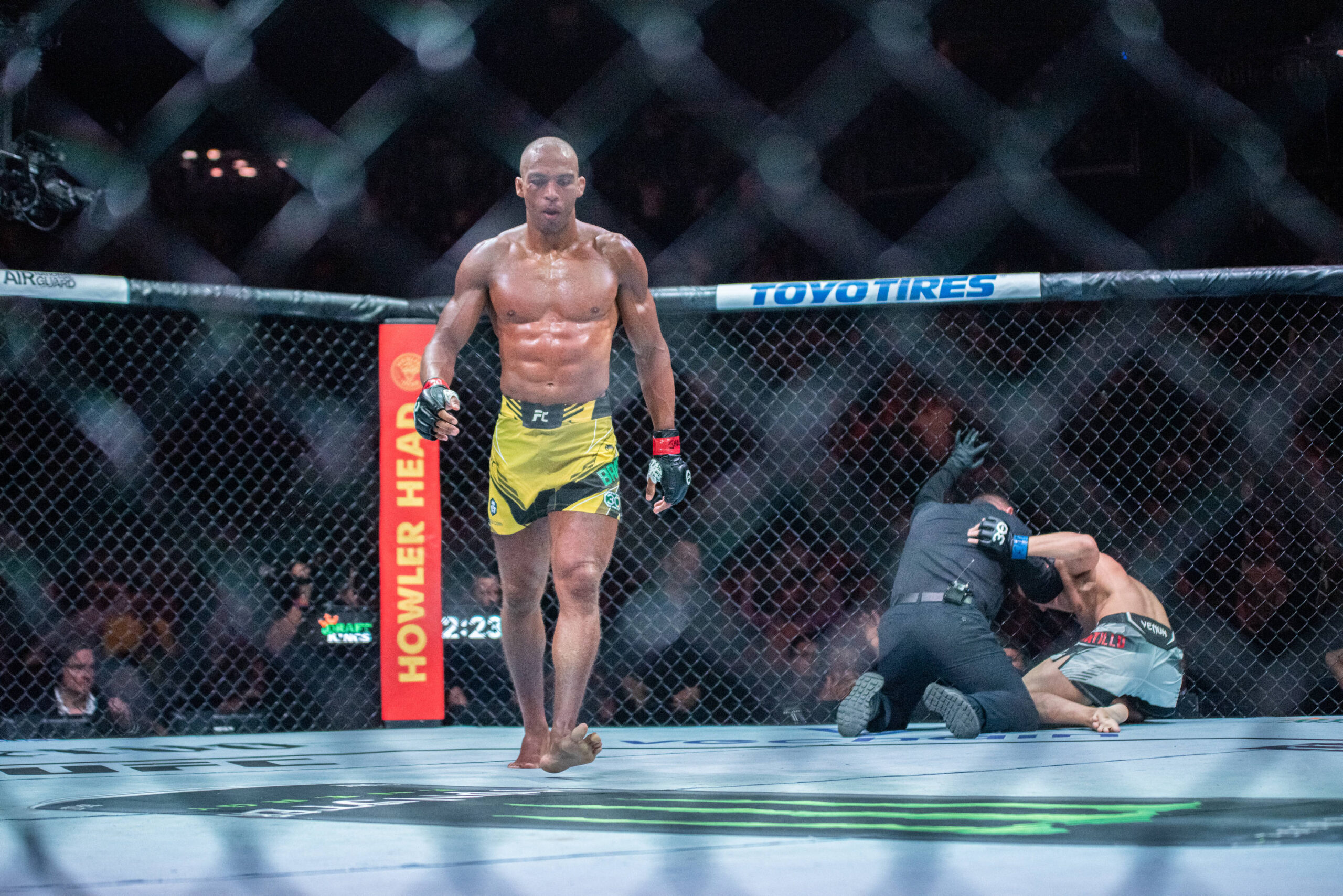 Edson Barboza after knocking out Billy Quarantillo at UFC Fight Night: Holloway vs. Allen.