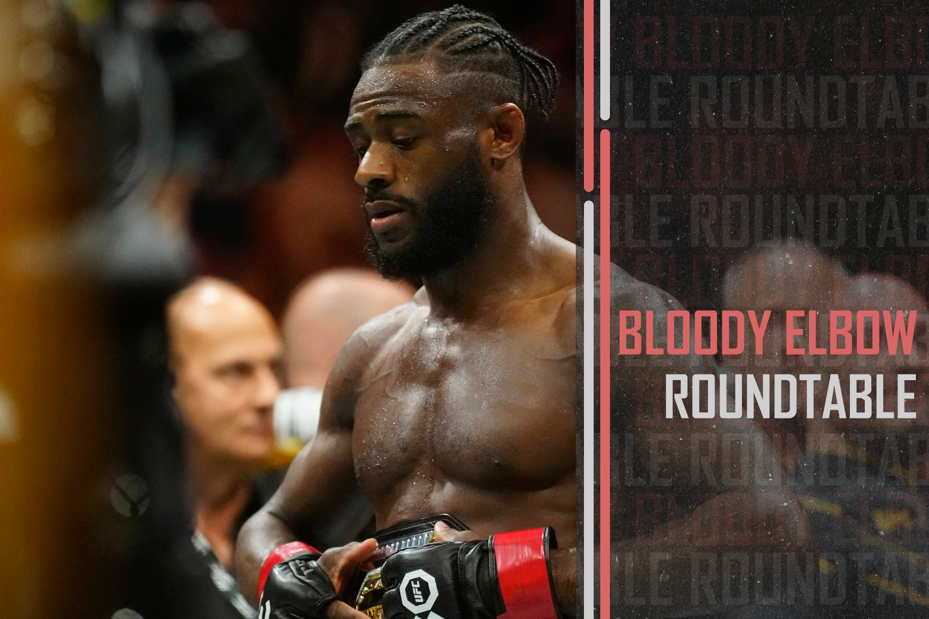 Aljamain Sterling celebrates with belt at UFC 288. Bare knuckle