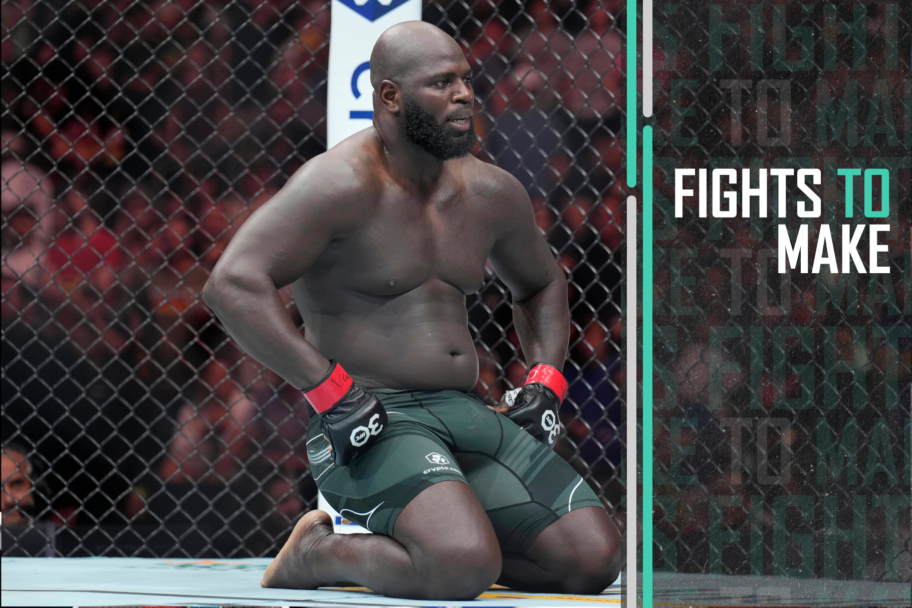 Jairzinho Rozenstruik reacts to his loss to Jailton Almeida at UFC on ABC 4.