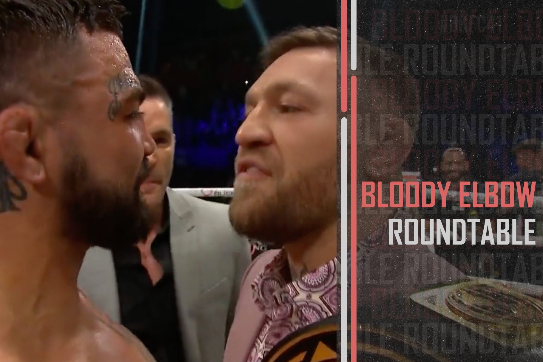 Conor McGregor and Mike Perry at BKFC 41.
