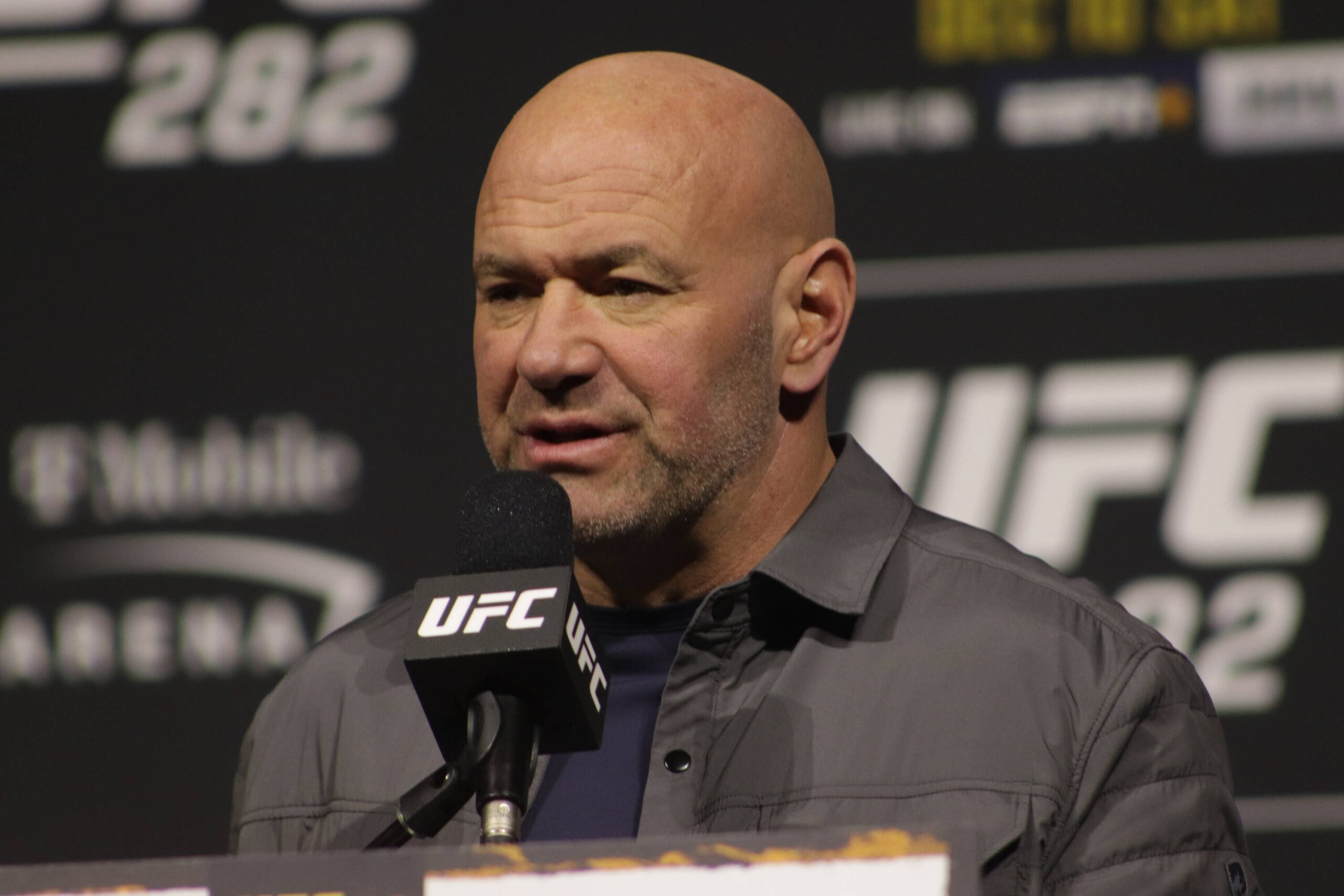 Dana White during the UFC 282 media day.