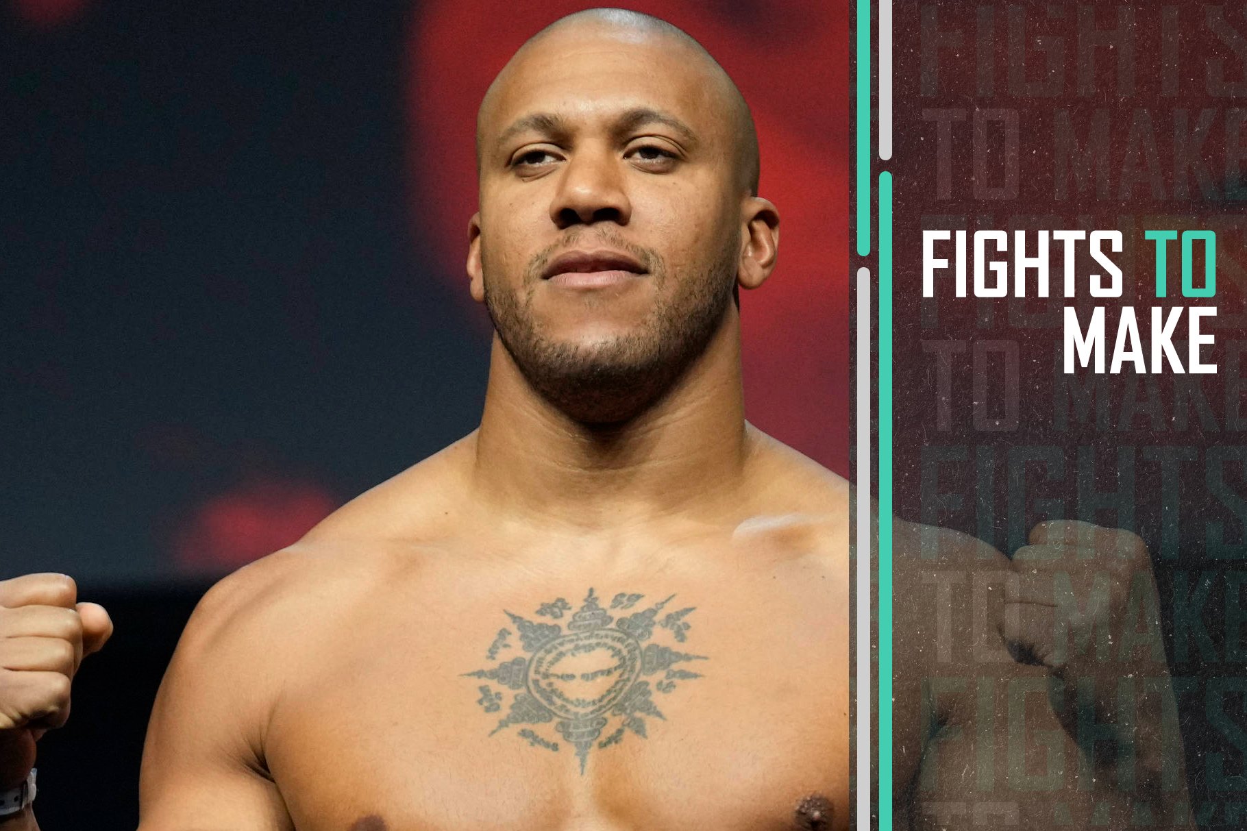 Ciryl Gane at the UFC 285 weigh-ins