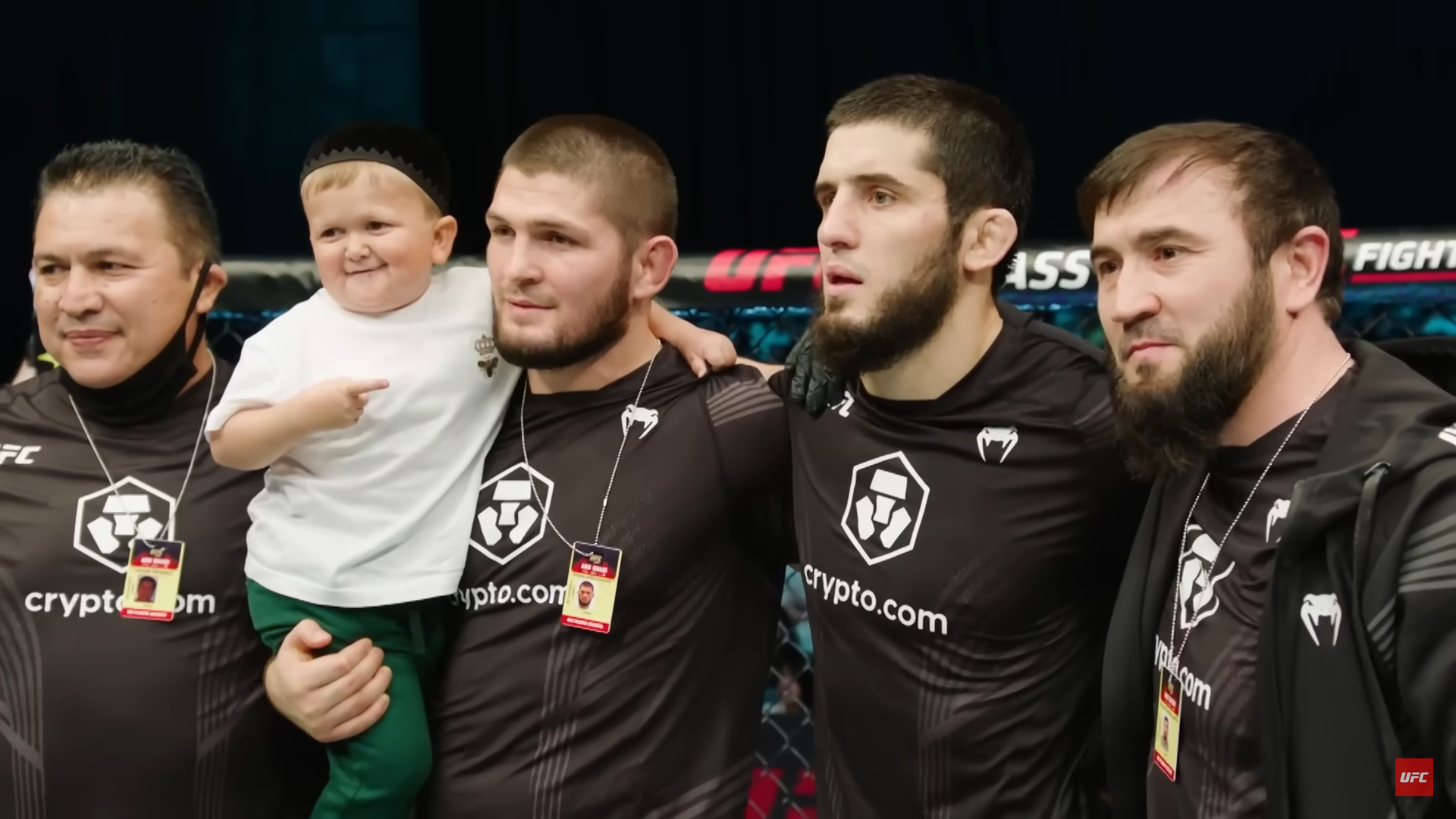 Hasbulla pictured with Team Makhachev.