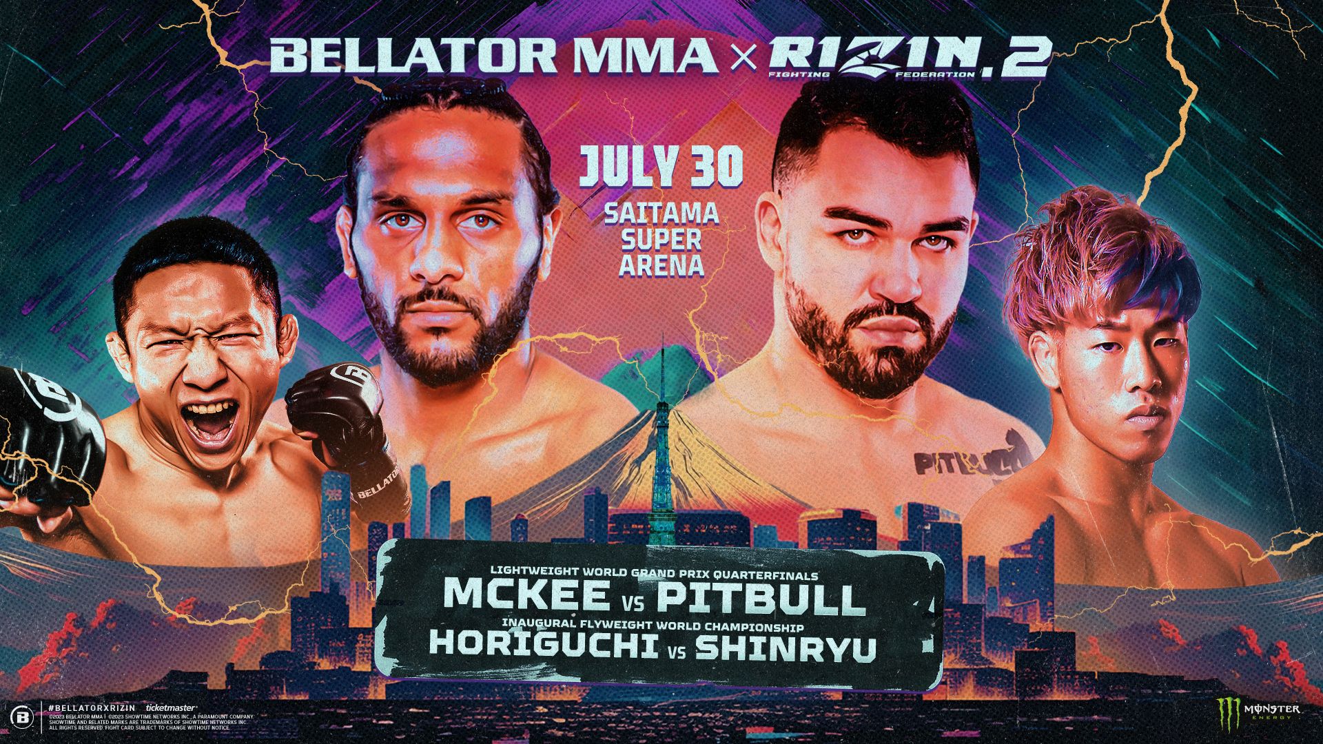 Bellator X Rizin - Pitbull McKee poster.