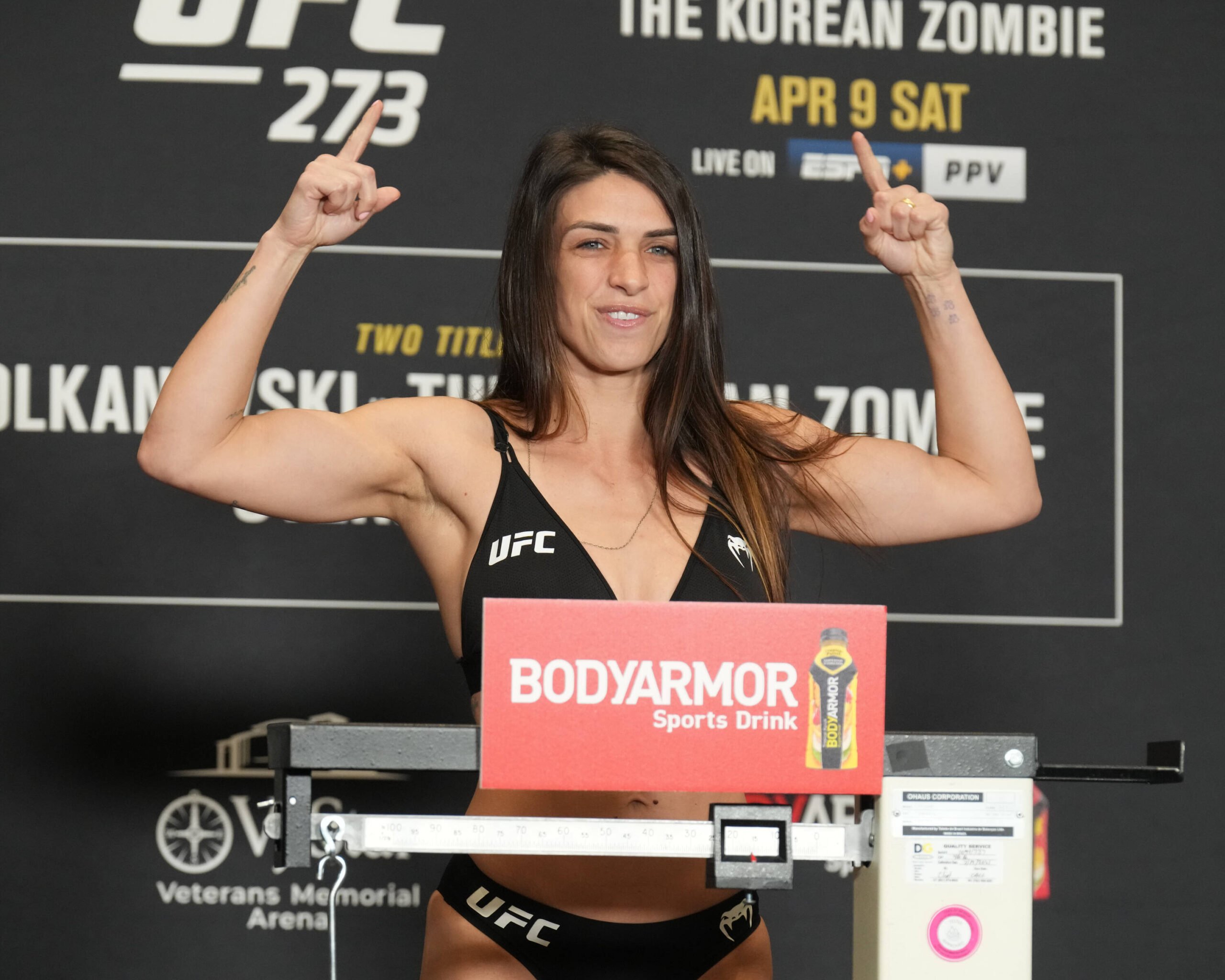 MacKenzie Dern weighs in for her UFC bout.