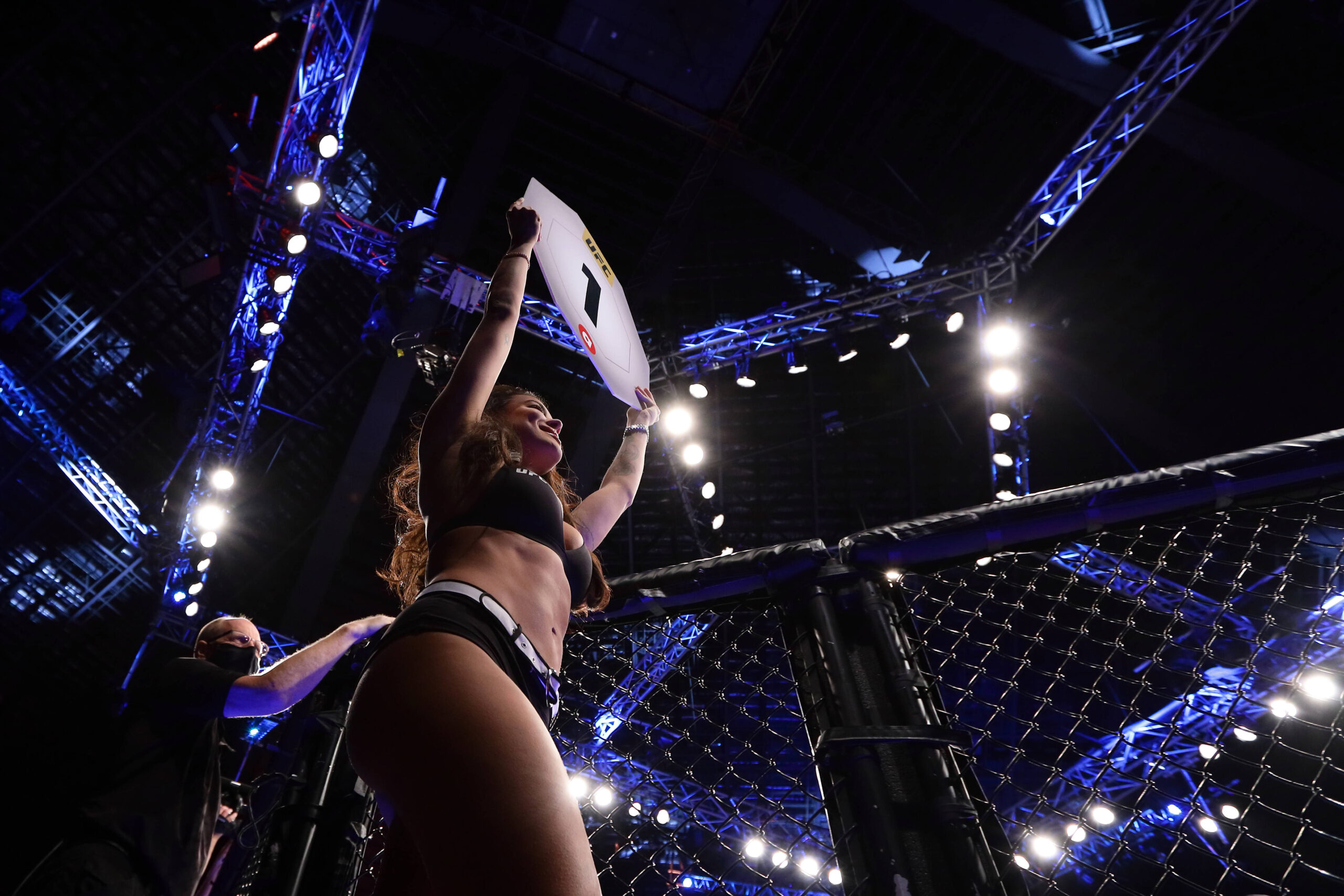 UFC Octagon girl at UFC 275. She may also feature at UFC 288.