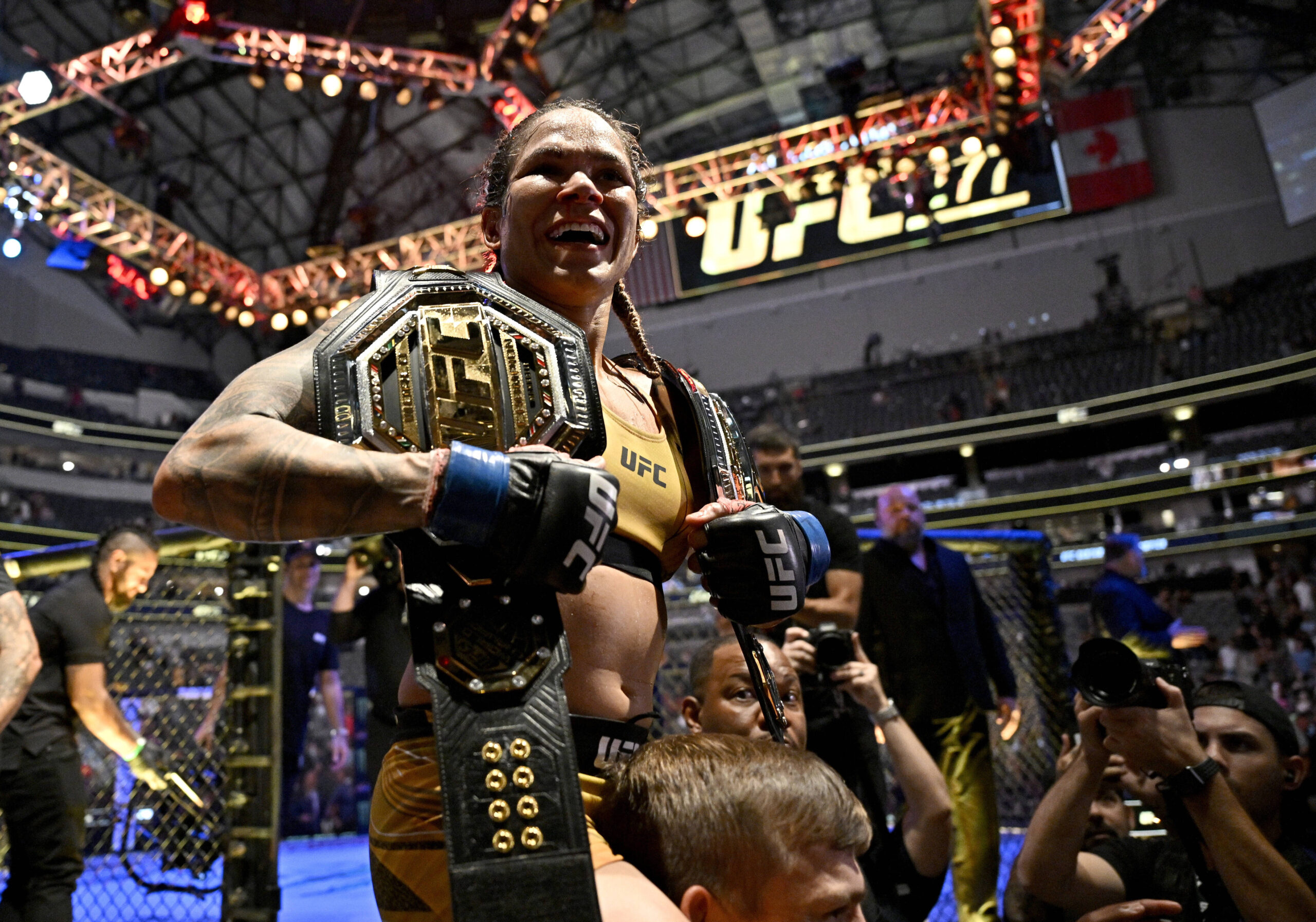 Amanda Nunes, who returns at UFC 289, after UFC 277.