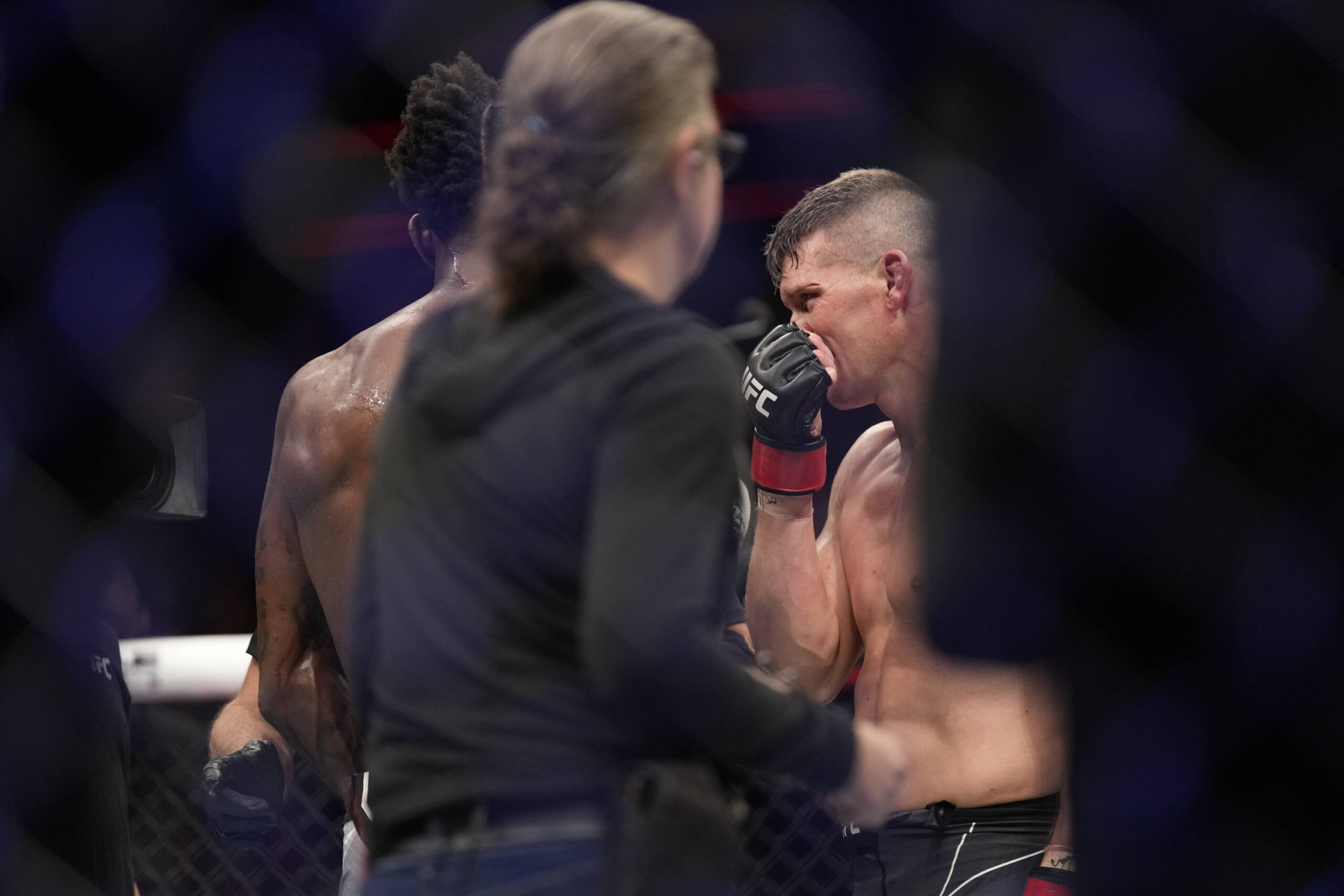 Stephen Thompson, seen here with Kevin Holland, was scheduled to appear at UFC 289. IMAGE/ZUMA Wire.