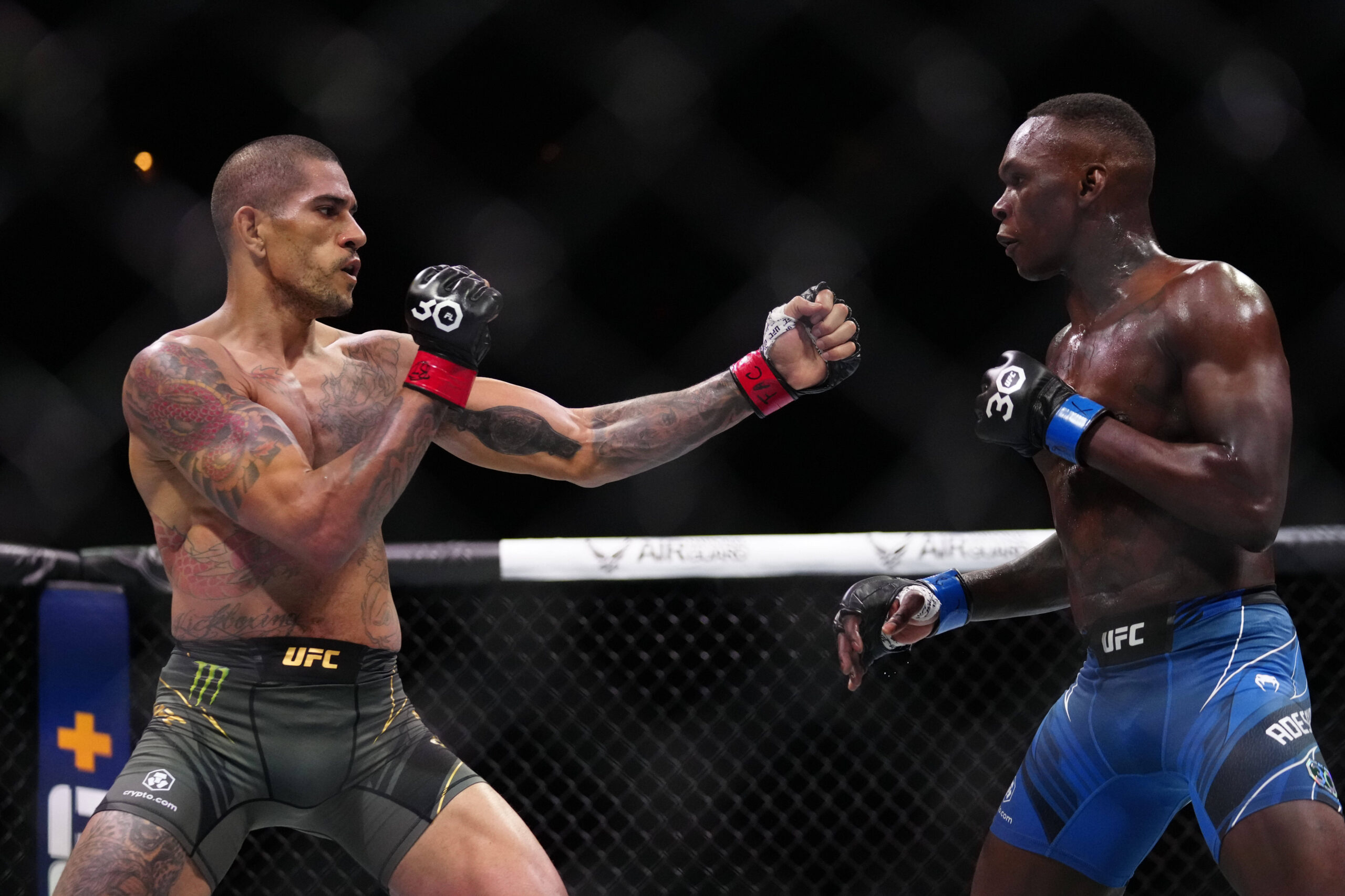 Israel Adesanya and Alex Pereira at UFC 287.