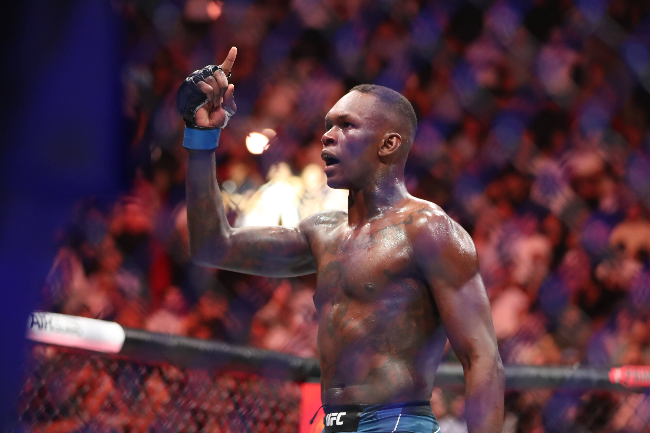 Israel Adesanya after UFC 287 in April 2023.