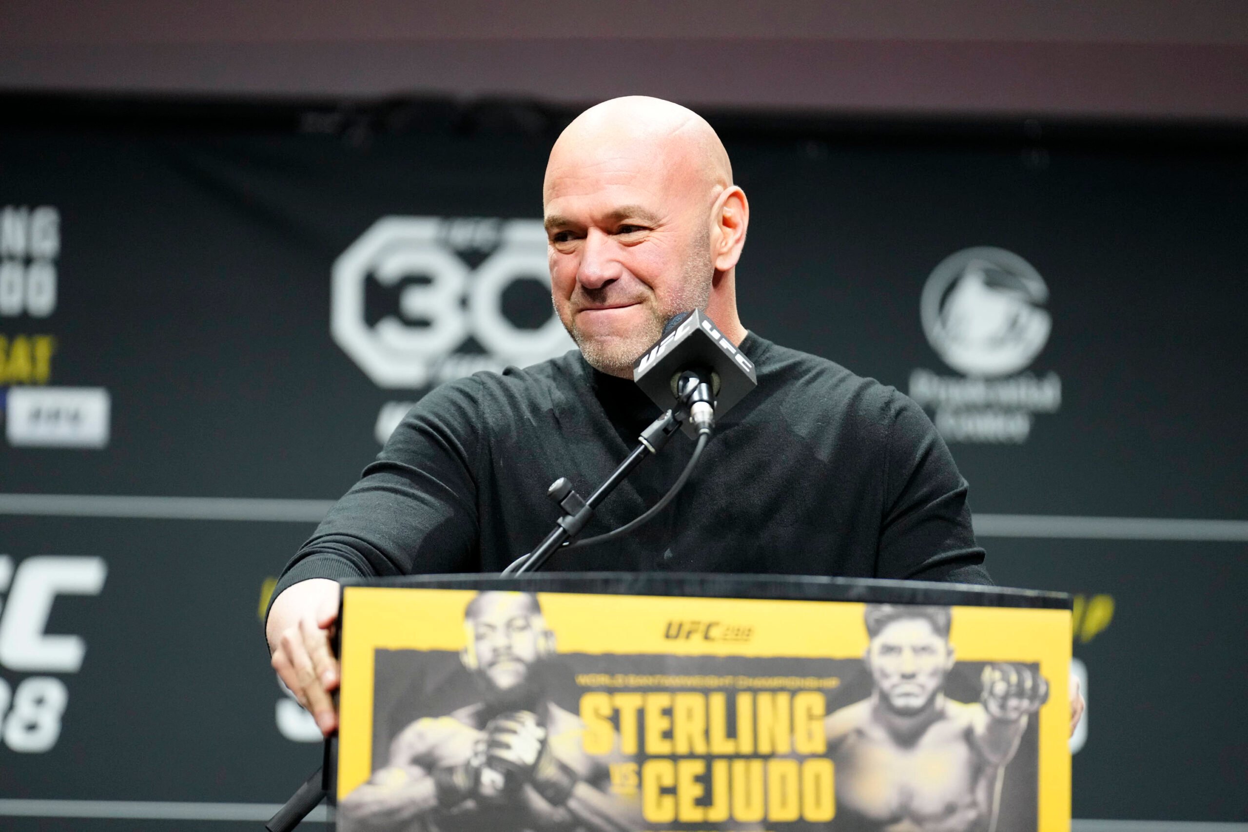 Dana White at the pre-fight press conference for UFC 288.