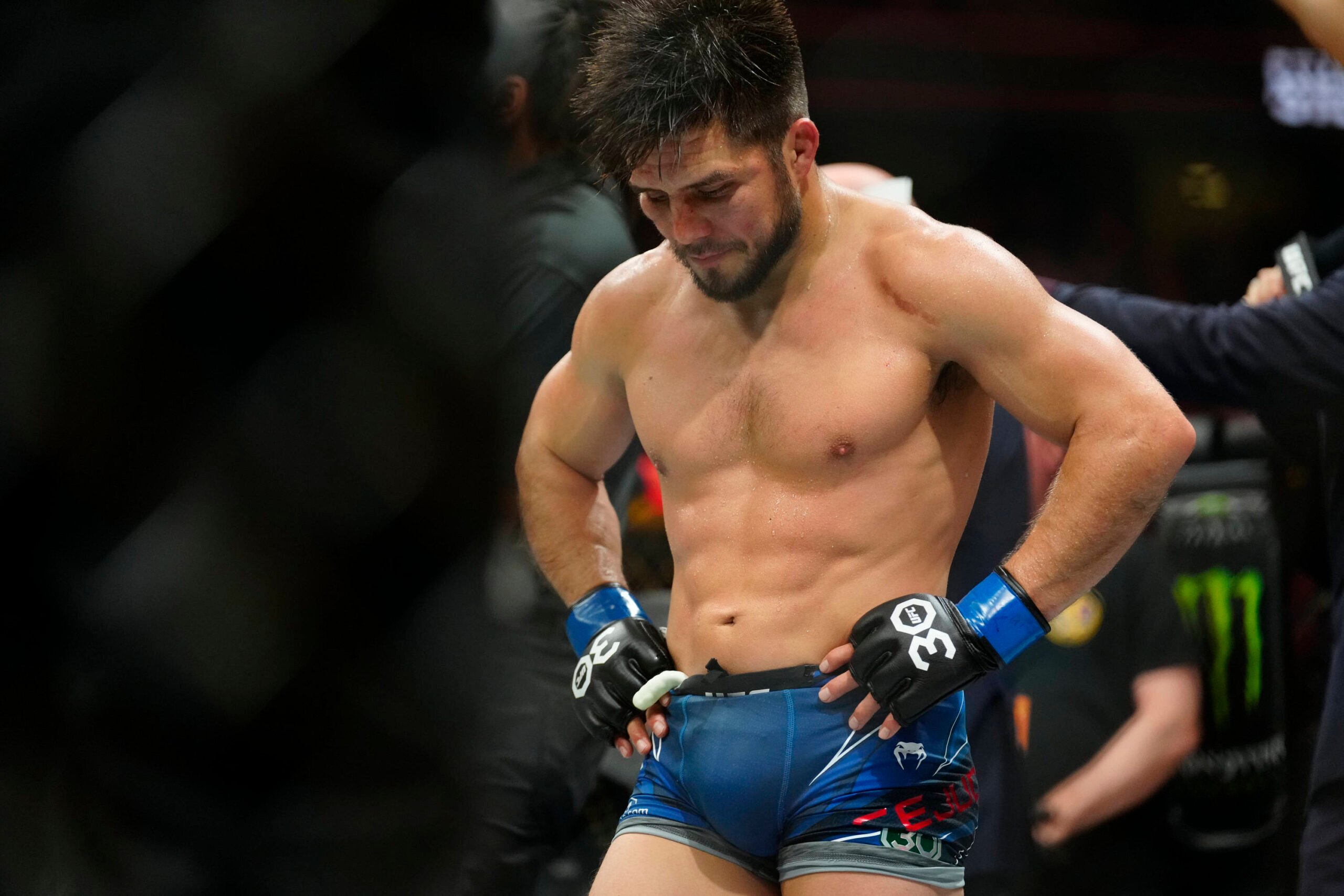 Henry Cejudo reacts to his loss at UFC 288.