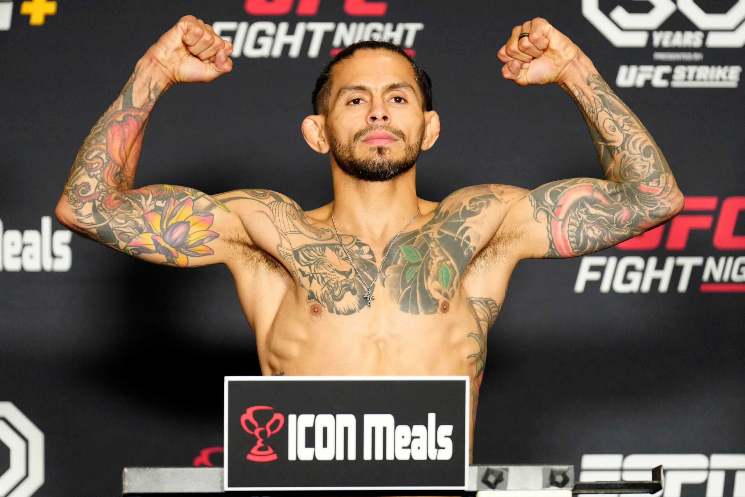 Carlos Diego Ferreira during weigh-ins for UFC Vegas 73.