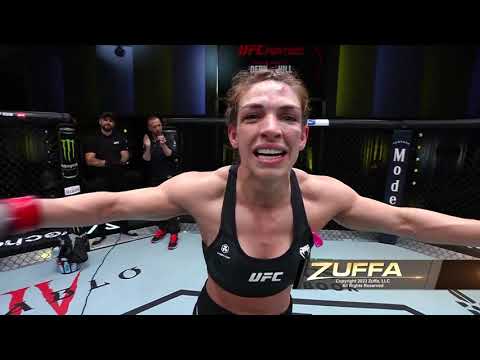 UFC Vegas 73: Mackenzie Dern celebrates her win over Angela Hill