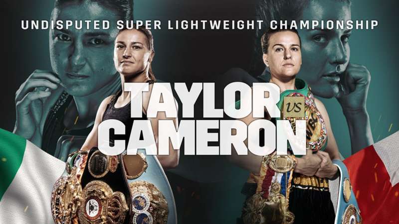 Katie Taylor vs. Chantelle Cameron poster.