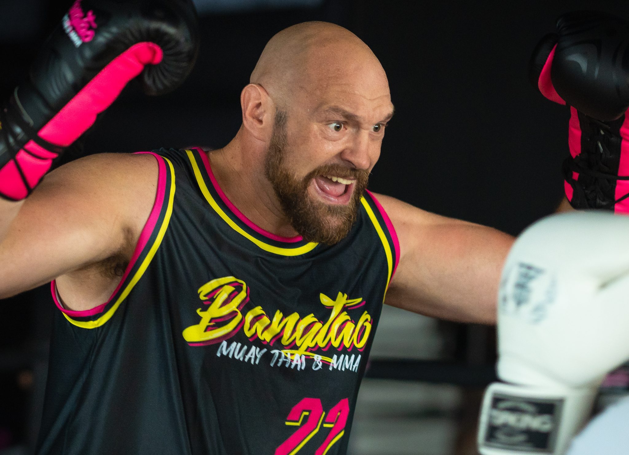 Boxing champion Tyson Fury training at Bangtao Muay Thai & MMA.