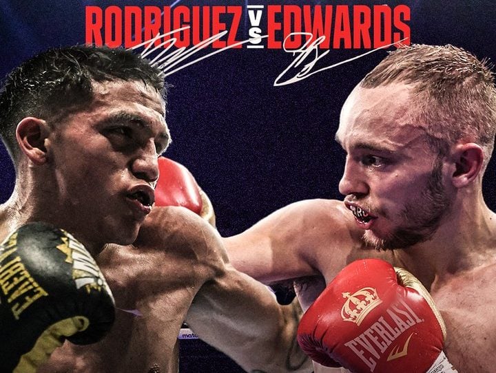 Jesse Rodriguez vs Sunny Edwards boxing announcement poster