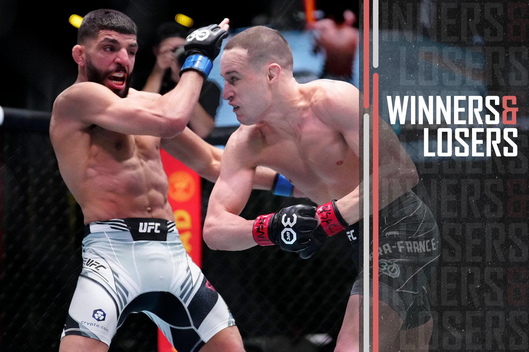 Kai Kara France and Amir Albazi during their UFC Fight Night main event.
