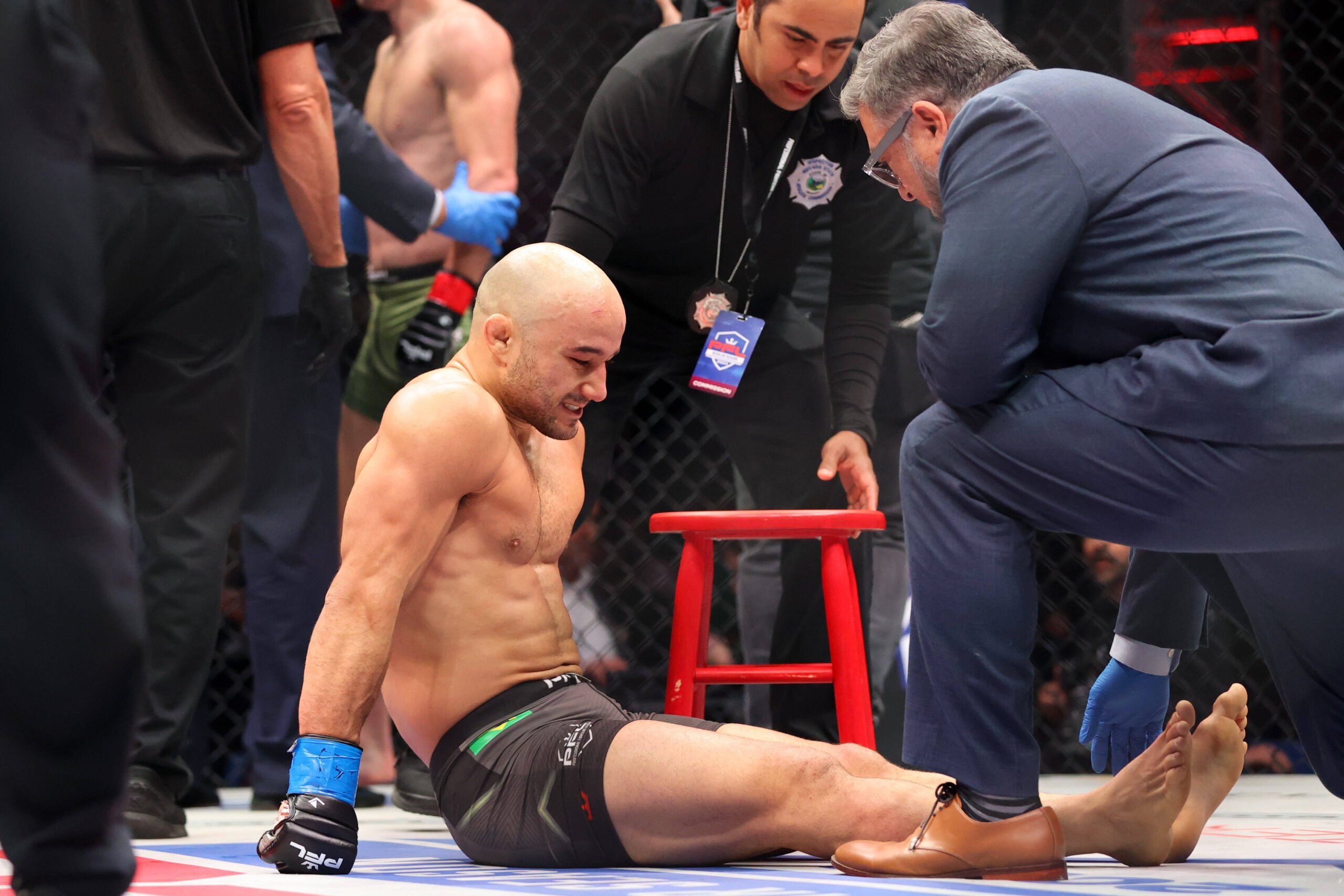 PFL 4 fighter Marlon Moraes after his fight with Brendan Loughnane