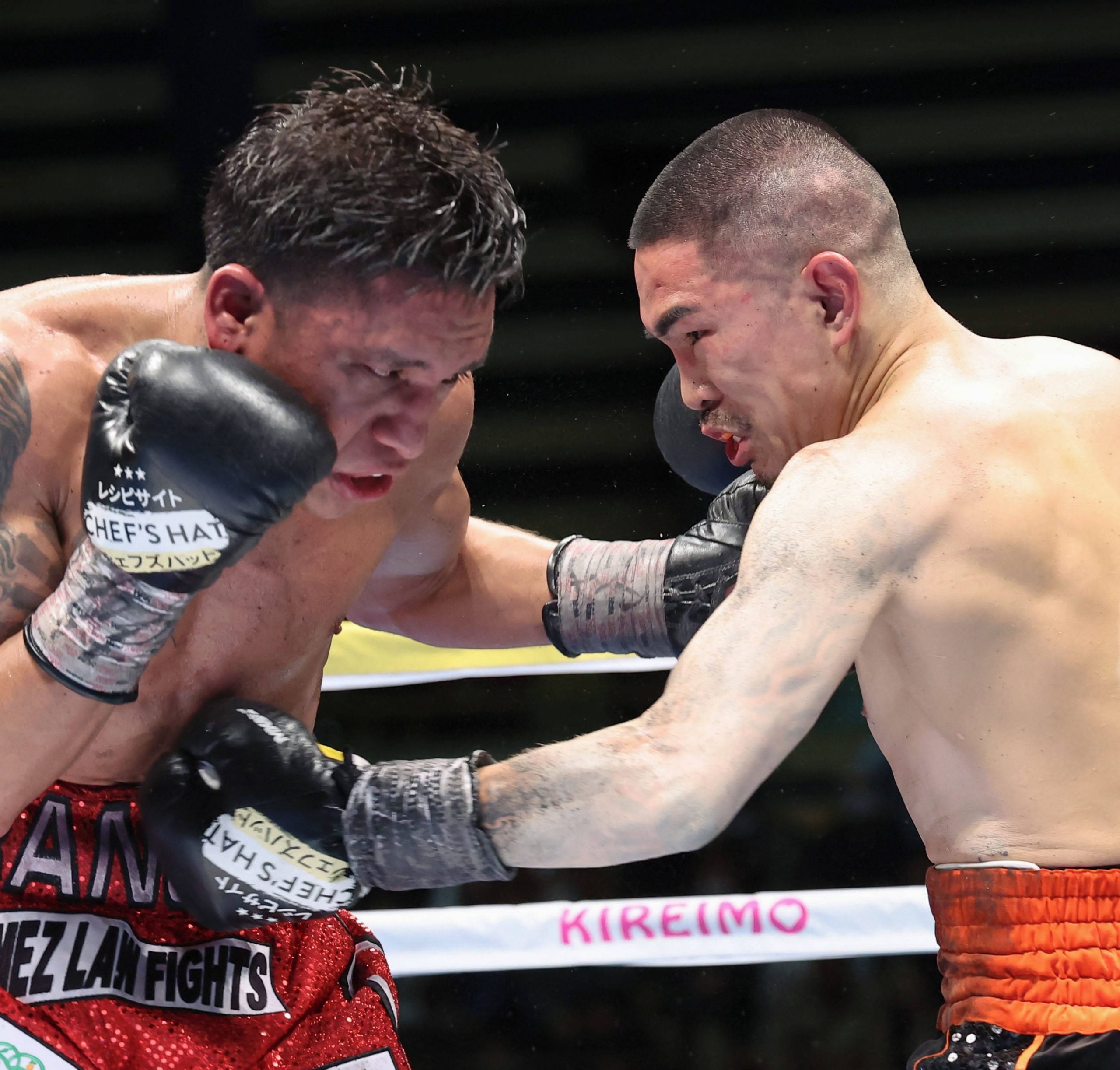 Boxing: Ioka-Franco title unification bout WBO super flyweight champion Kazuto Ioka (R) of Japan and WBA titleholder Joshua Franco of the United St...