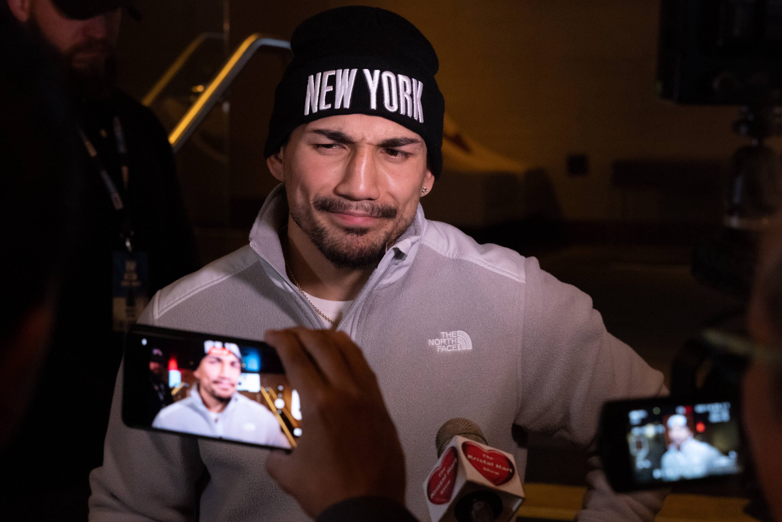 December 8, 2022: TEOFIMO LOPEZ (17-1, 3KOÃ¢â‚¬â ¢s)meets accredited press members and Social Media during one on one press conference, PK, Pressek...