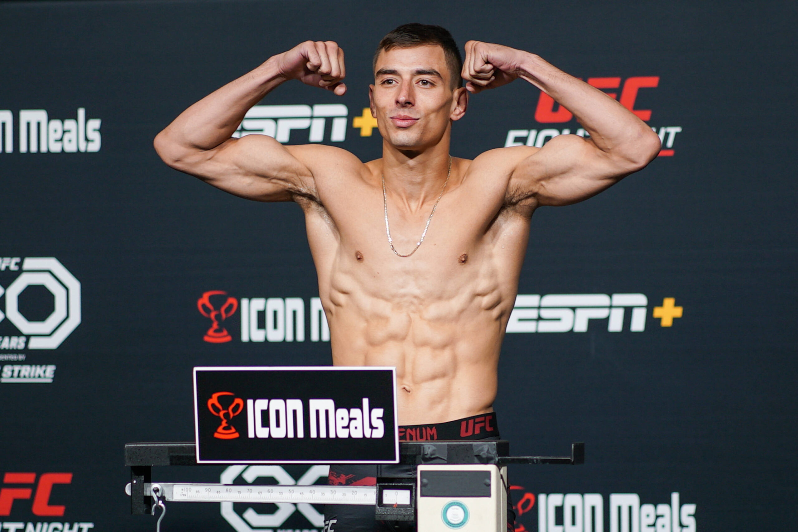Manuel Torres at weigh-ins for UFC Fight Night: Vettori vs. Cannonier.