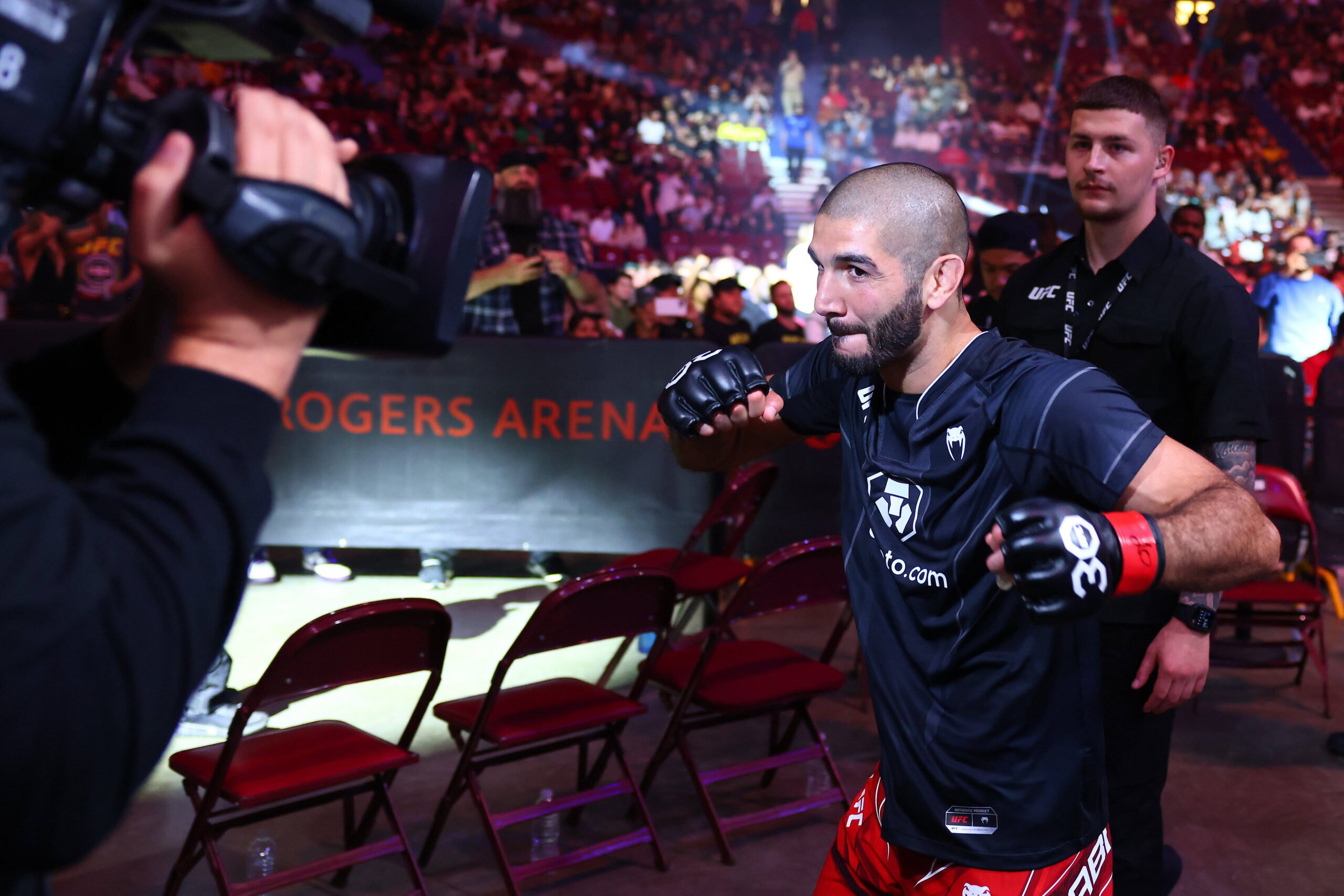 MMA: UFC 289-Zahabi vs Qileng Jun 10, 2023; Vancouver, BC, Canada; Aiemann Zahabi reacts following his TKO victory against Aori Qileng during UFC 2...
