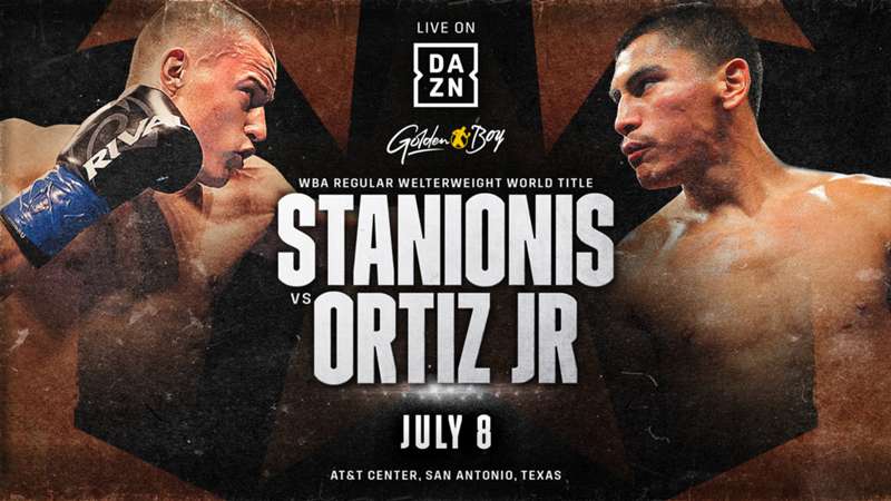 Eimantas Stanionis vs. Vergil Ortiz Jr official poster. DAZN