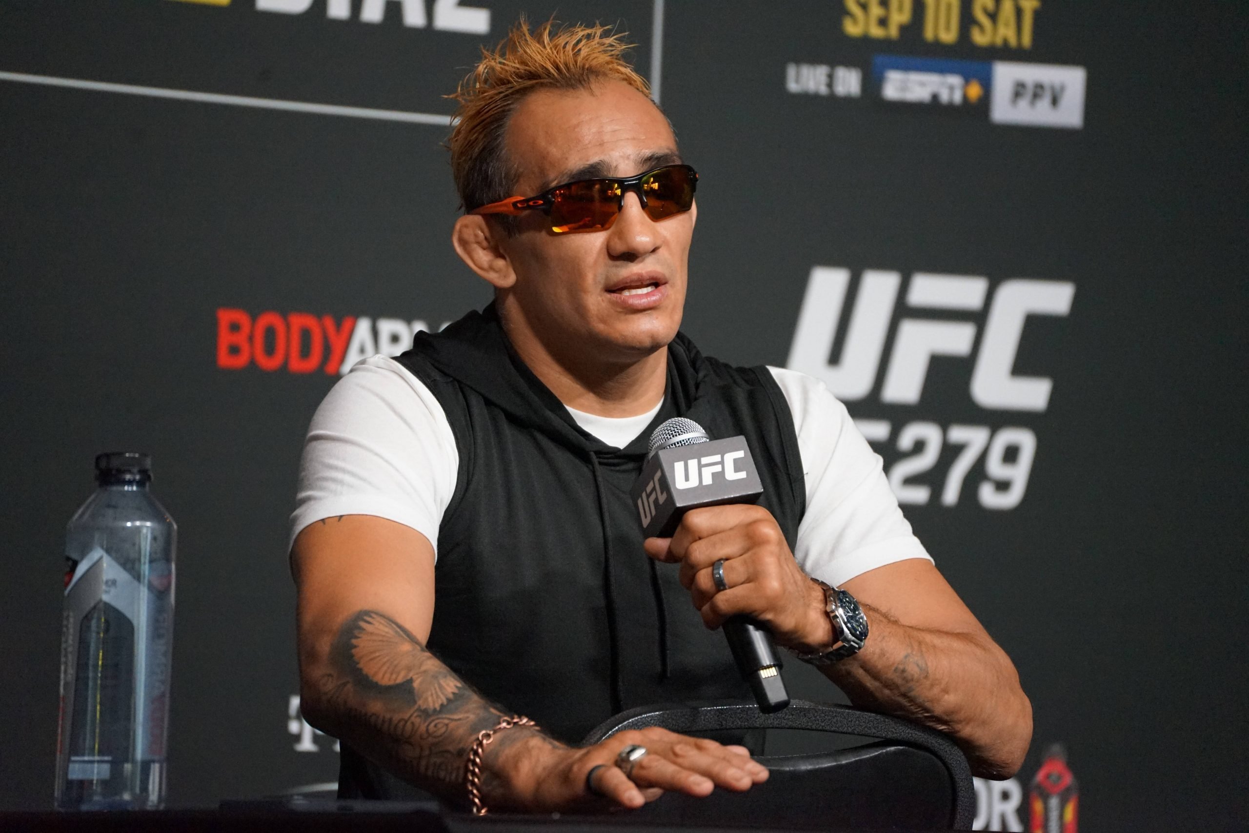 Tony Ferguson speaks to media ahead of UFC 279. UFC 291