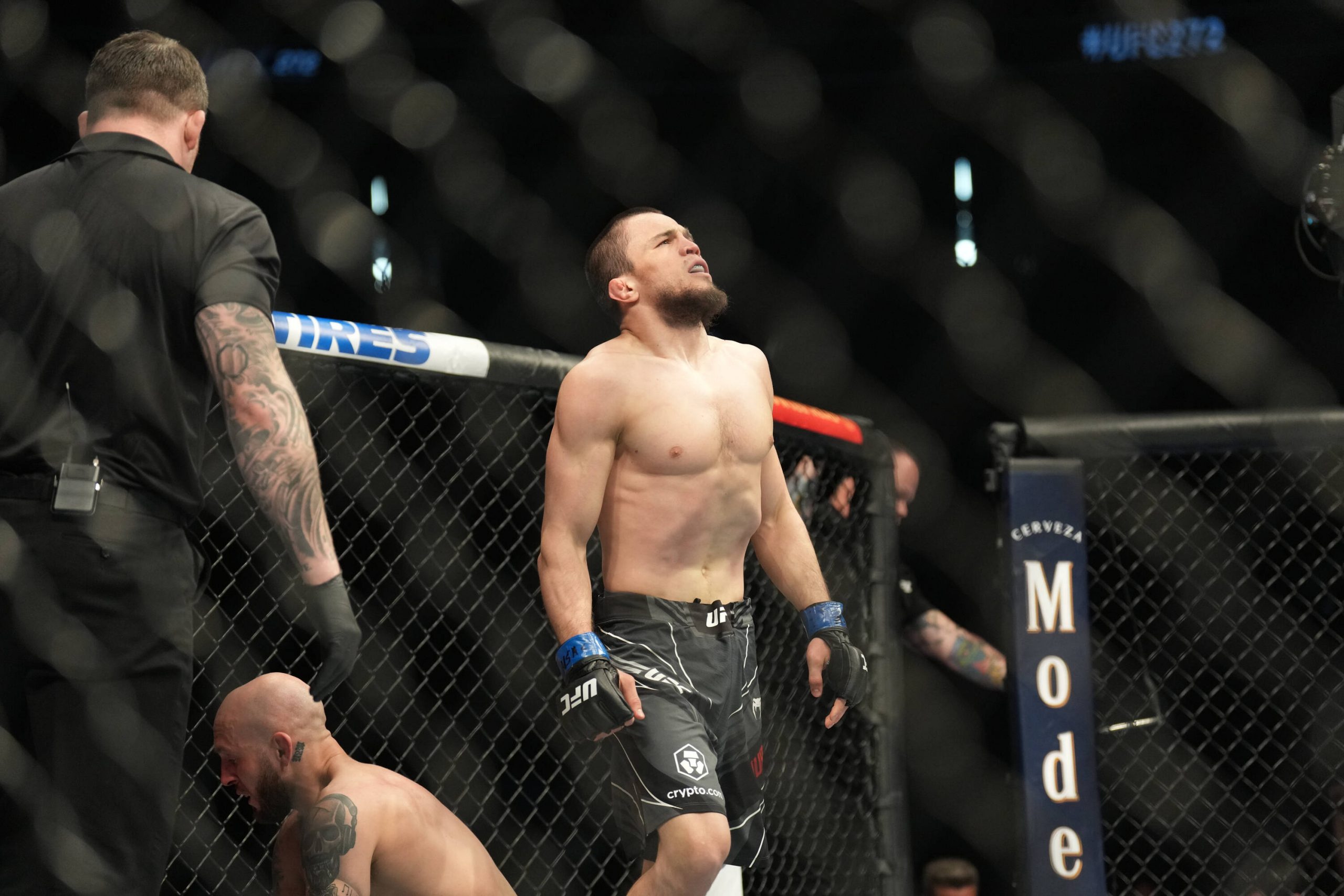 UFC BW Umar Nurmagomedov after his win over Raoni Barcelos.