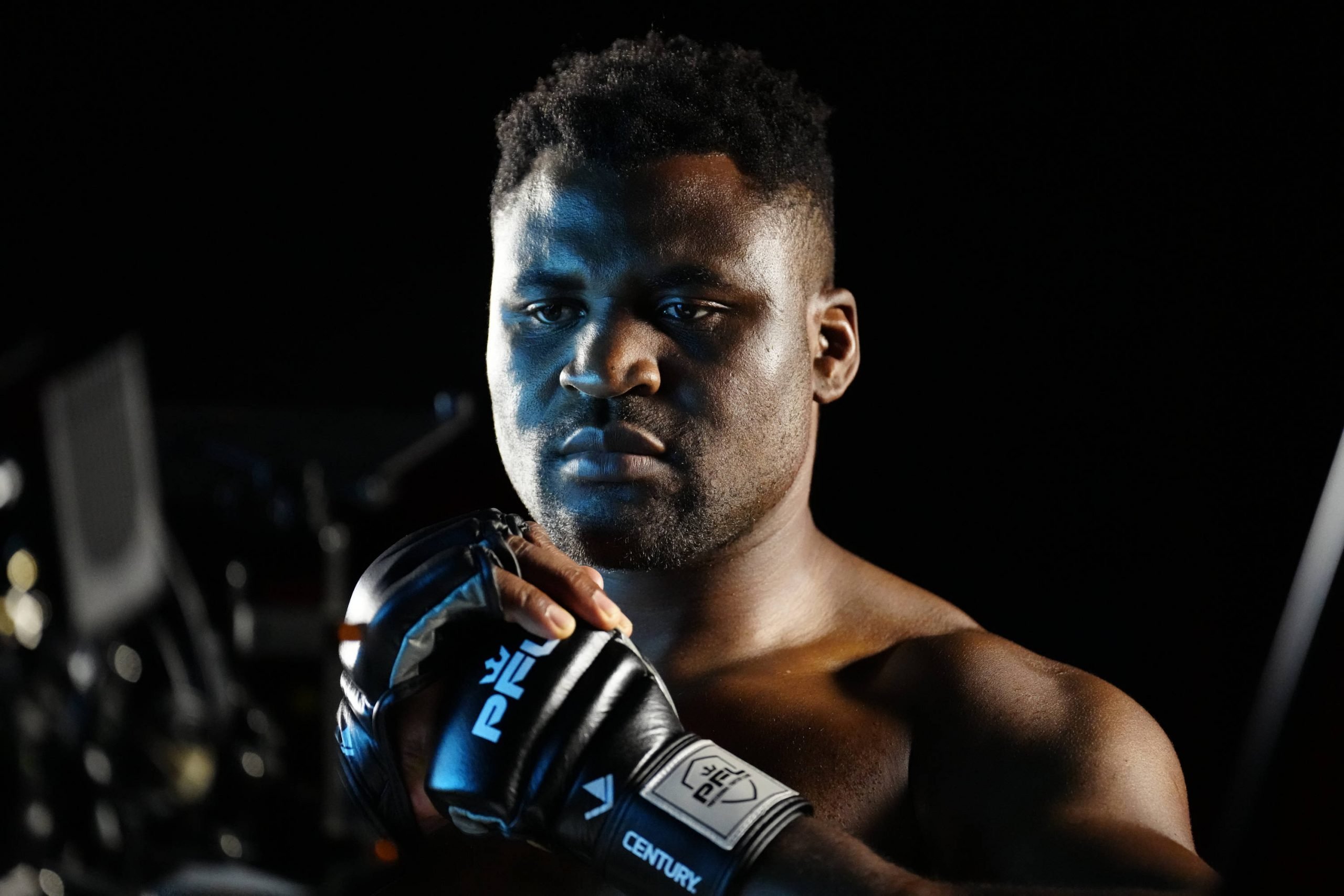 May 15, 2023, Los Angeles, CA, Los Angeles, CA, United States: Los Angeles, CA - May 16: Francis Ngannou behind the scenes of his promotional video...