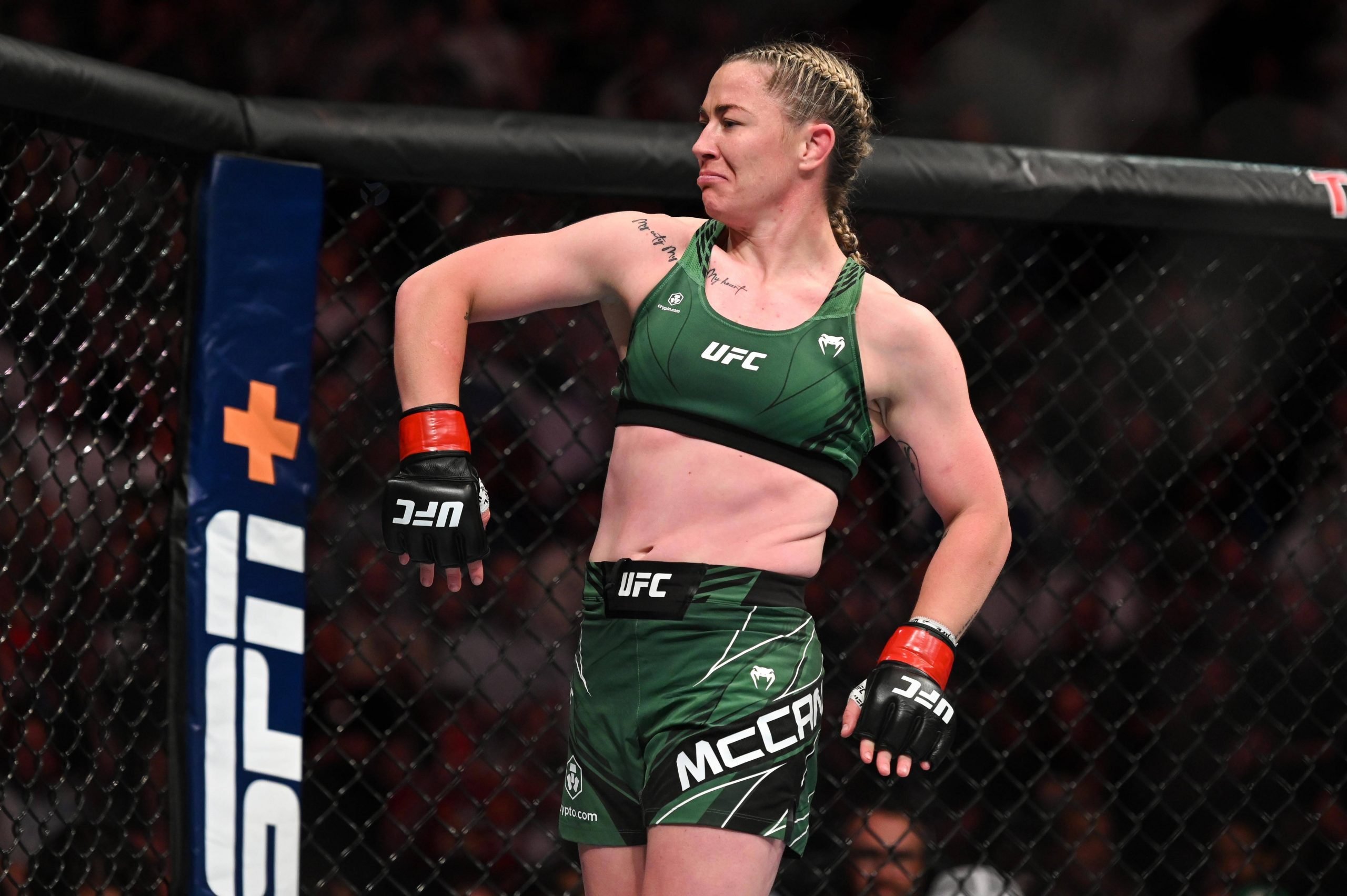Molly McCann at UFC London in 2022.