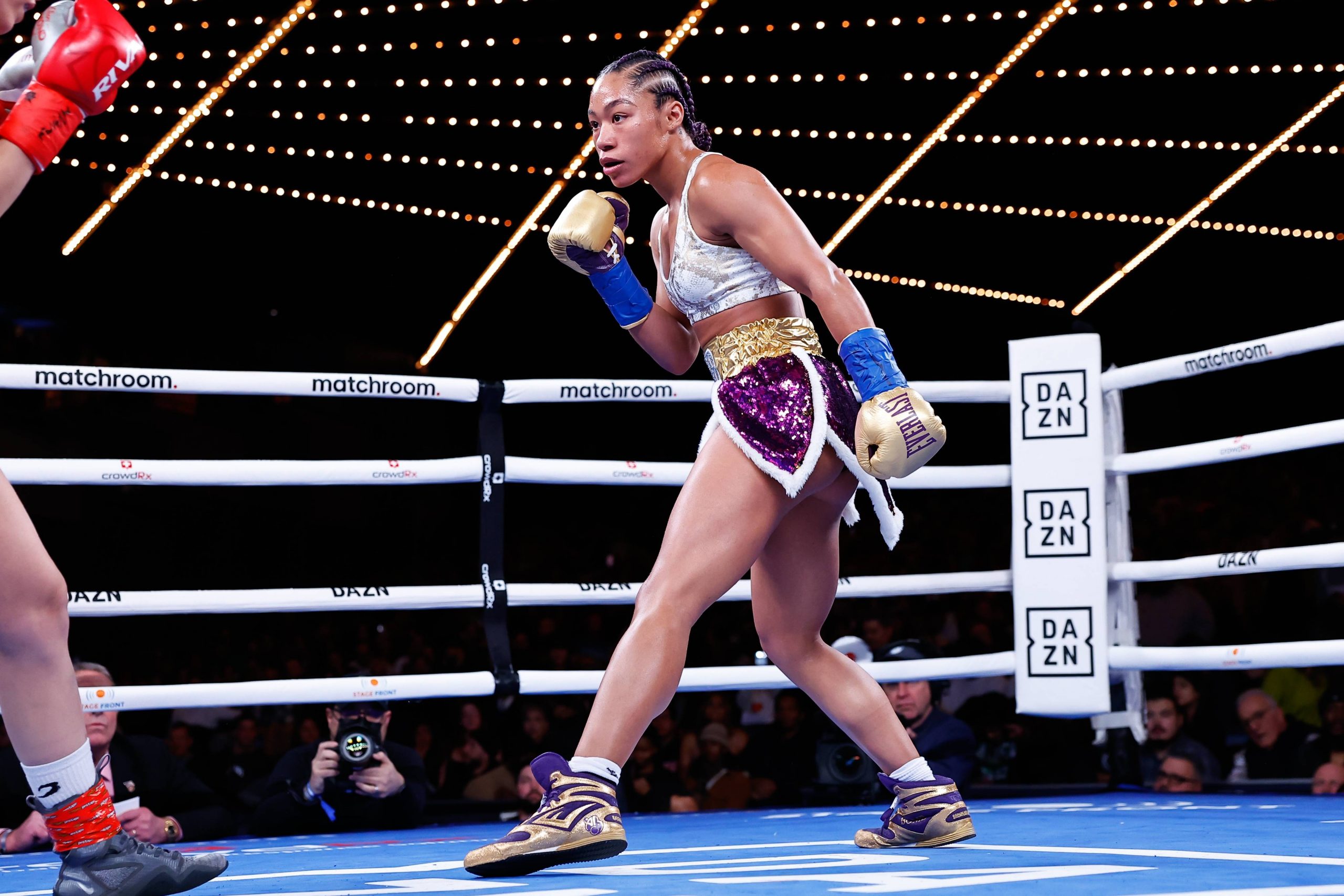 Alycia Baumgardner during her fight against Elhem Mekhaled(not pictured).