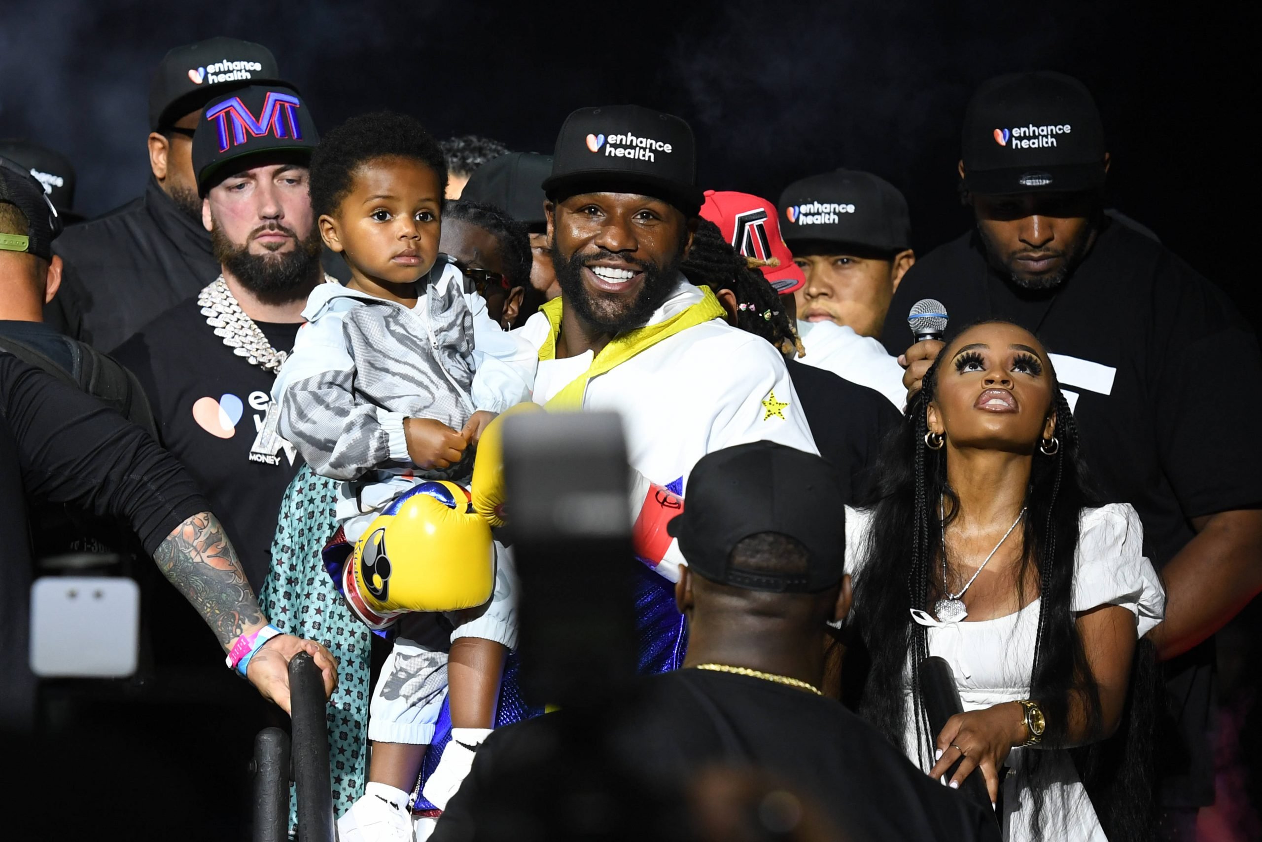 Floyd Mayweather and his entourage not pictured NBA YoungBoy, , Yaya Mayweather