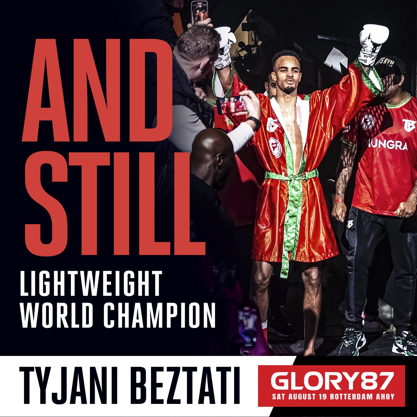 Glory 87 saw lightweight kickboxing champ Tyjani Beztati retain his title with a decision win.