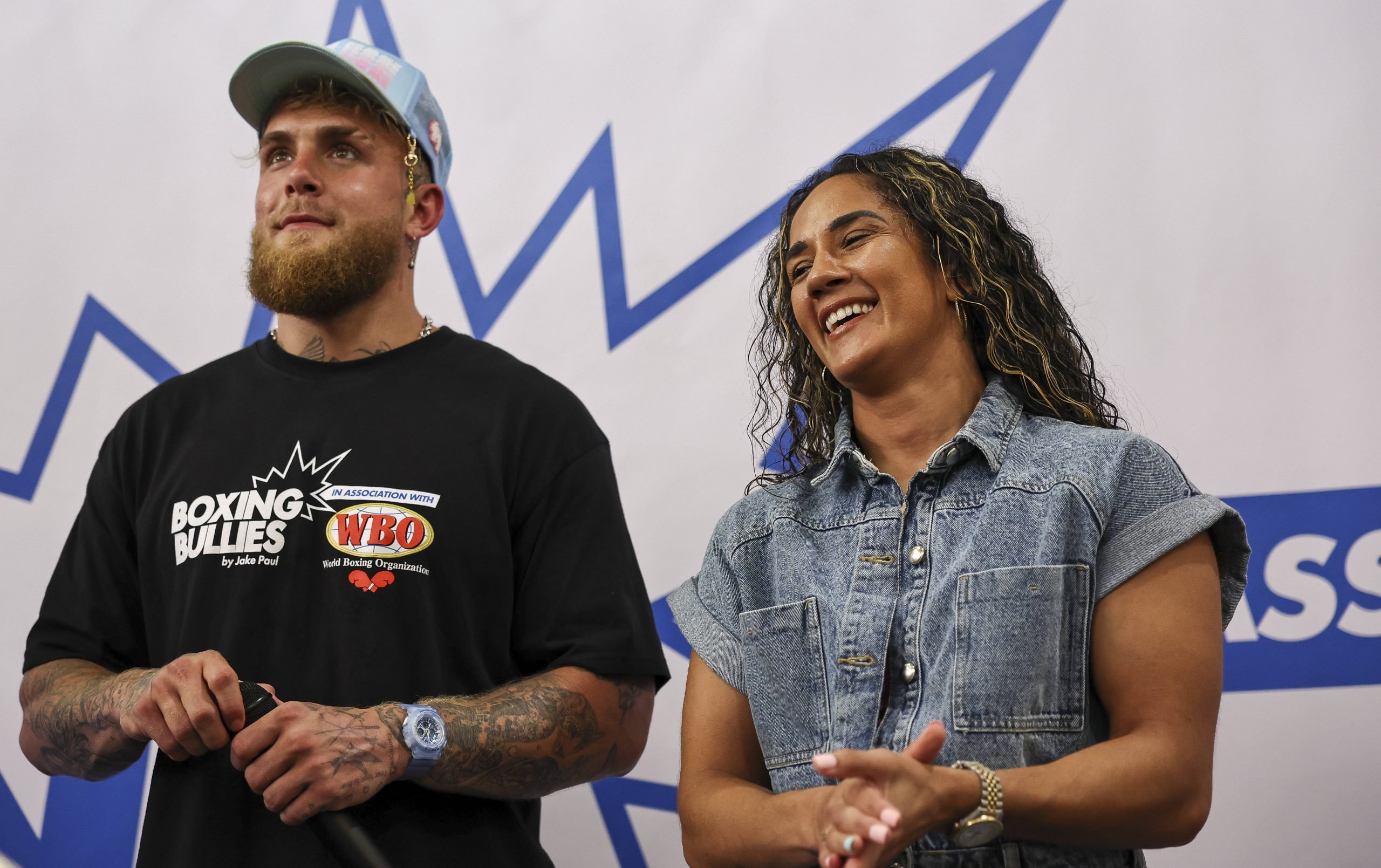 April 22, 2023, San Juan, San Juan, Puerto Rico: 22 de Abril del 2023 CataoÂ±o PR gimnasio de Boxeo. Felix Pintor visita de Jake Paul. Y. Amanda Se...