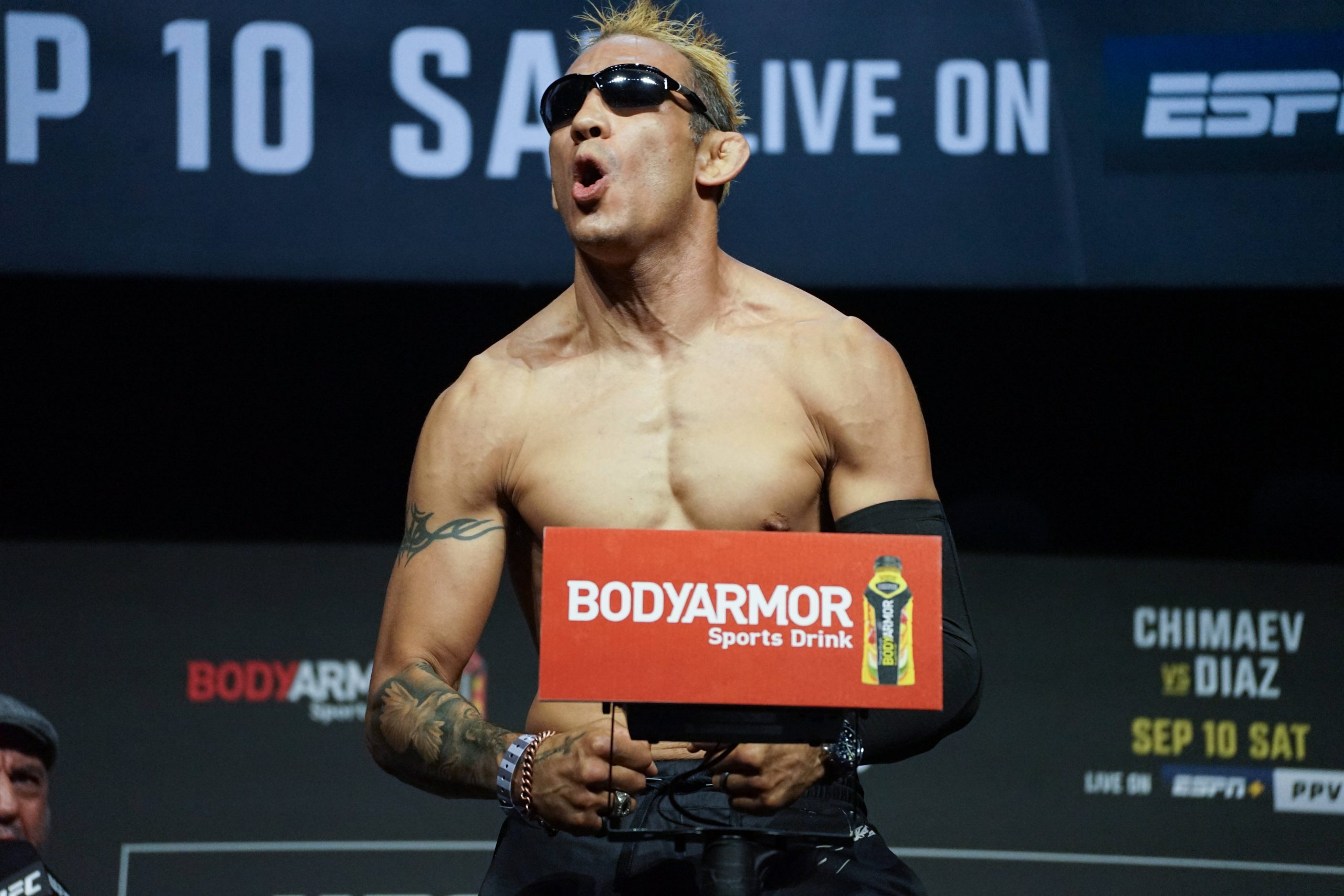 Tony Ferguson weighs in for UFC 279.