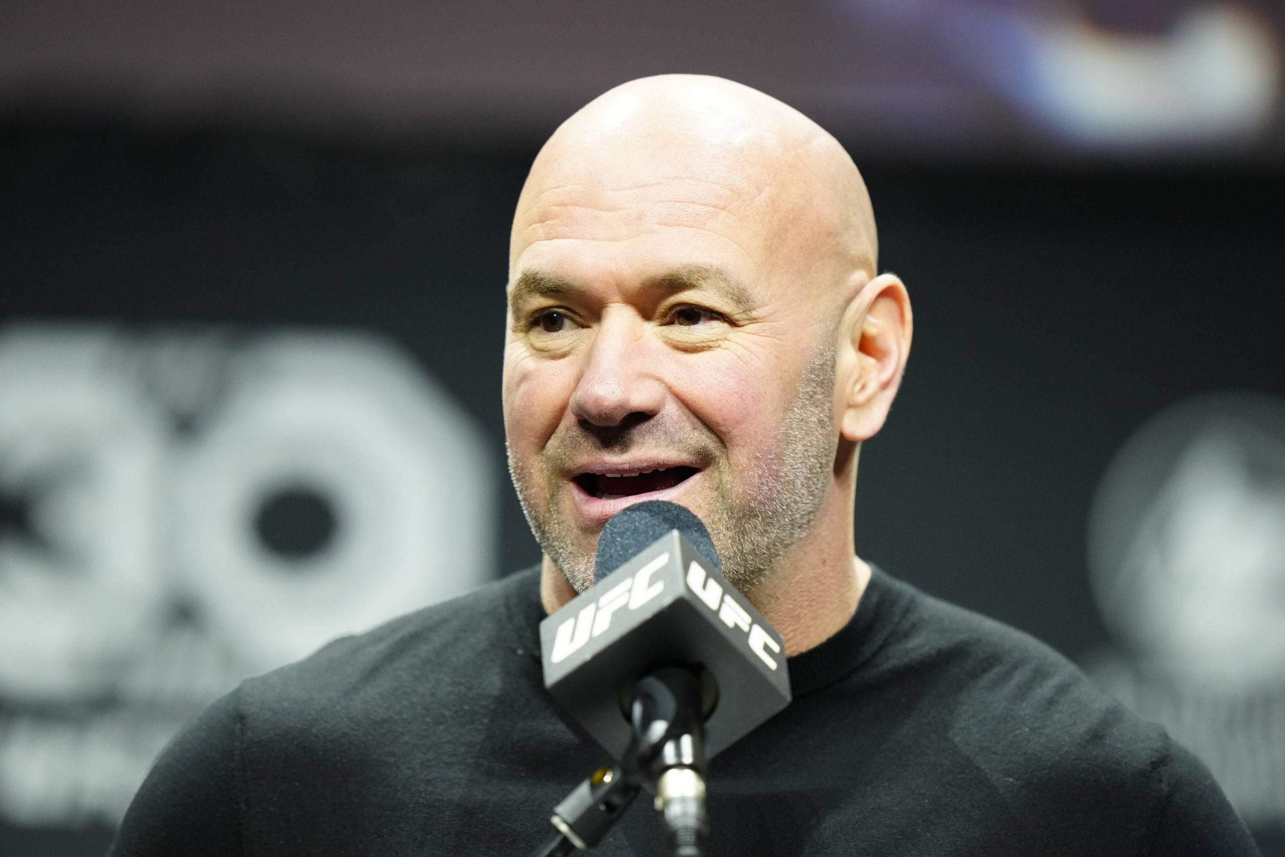 Dana White speaks to the press and the fans at UFC288 - Sterling vs Cejudo - press conference, PK, Pressekonferenz at Prudential Center on May 4, 2...