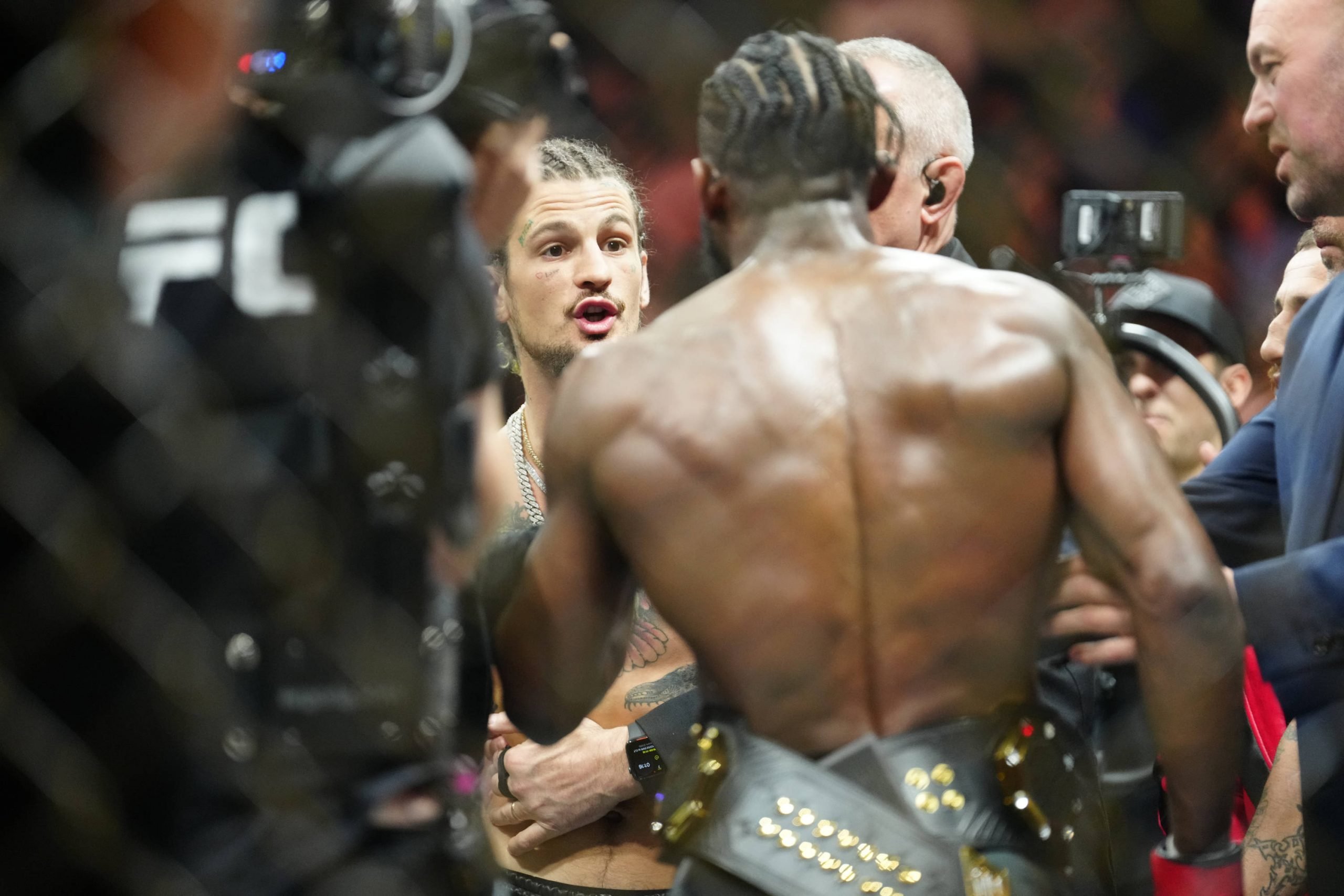 May 6, 2023, Newark, NJ, Newark, NJ, United States: Newark, NJ - May 6: Sean O'Malley and Aljamain Sterling at UFC288 - Sterling vs Cejudo at Prude...