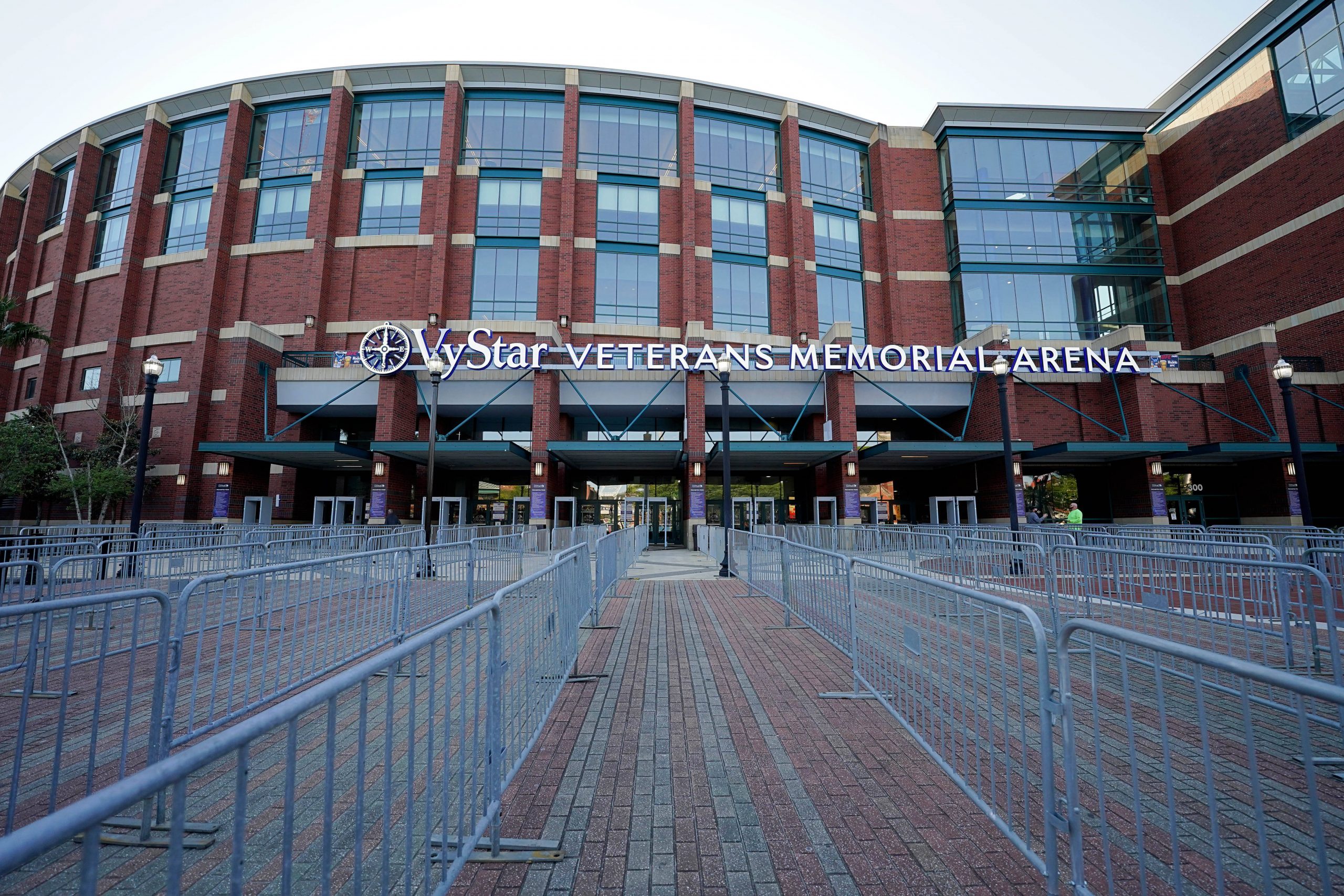 VyStar Veterans Memorial Arena prior to UFC 261. Gate revenue and ticket sales are part of the UFC event fees collected by NSAC. Jasen Vinlove | US...
