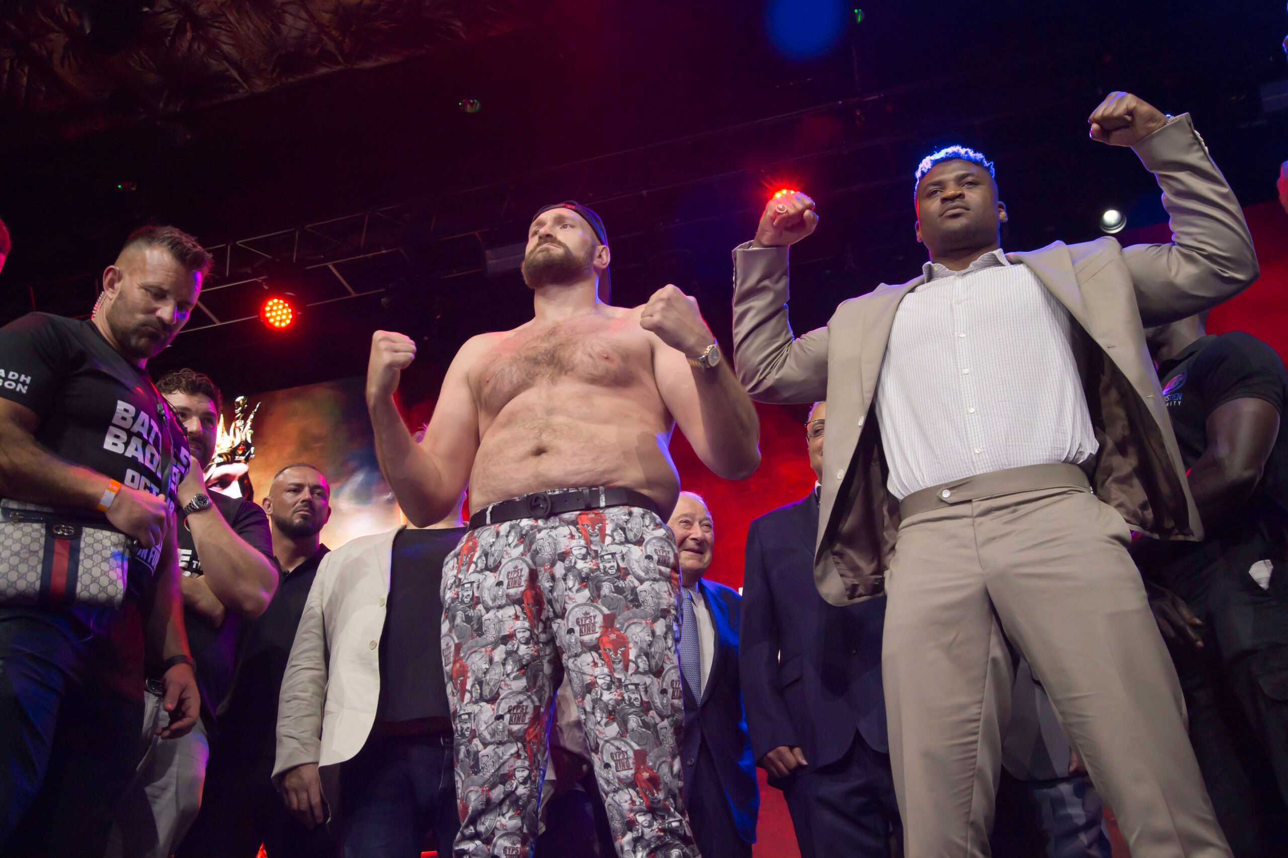 Tyson Fury vs Francis Ngannou press conference, PK, Pressekonferenz Tyson Fury vs Francis Ngannou kick off press conference held at Here at Outerne...