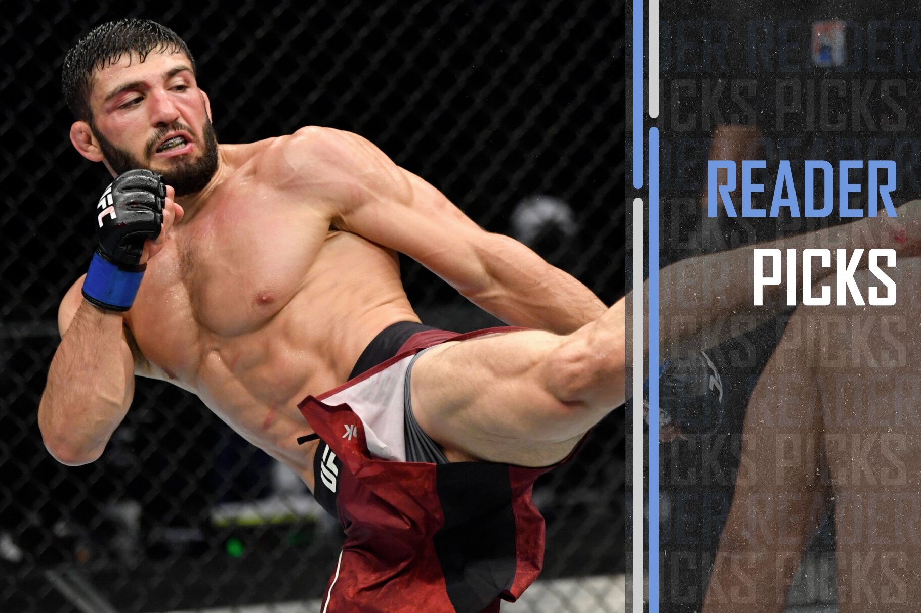 MMA: UFC Fight Island, July 19, 2020; Abu Dhabi, UAE; Arman Tsarukyan of Armenia kicks Davi Ramos of Brazil in their lightweight bout during UFC Fi...